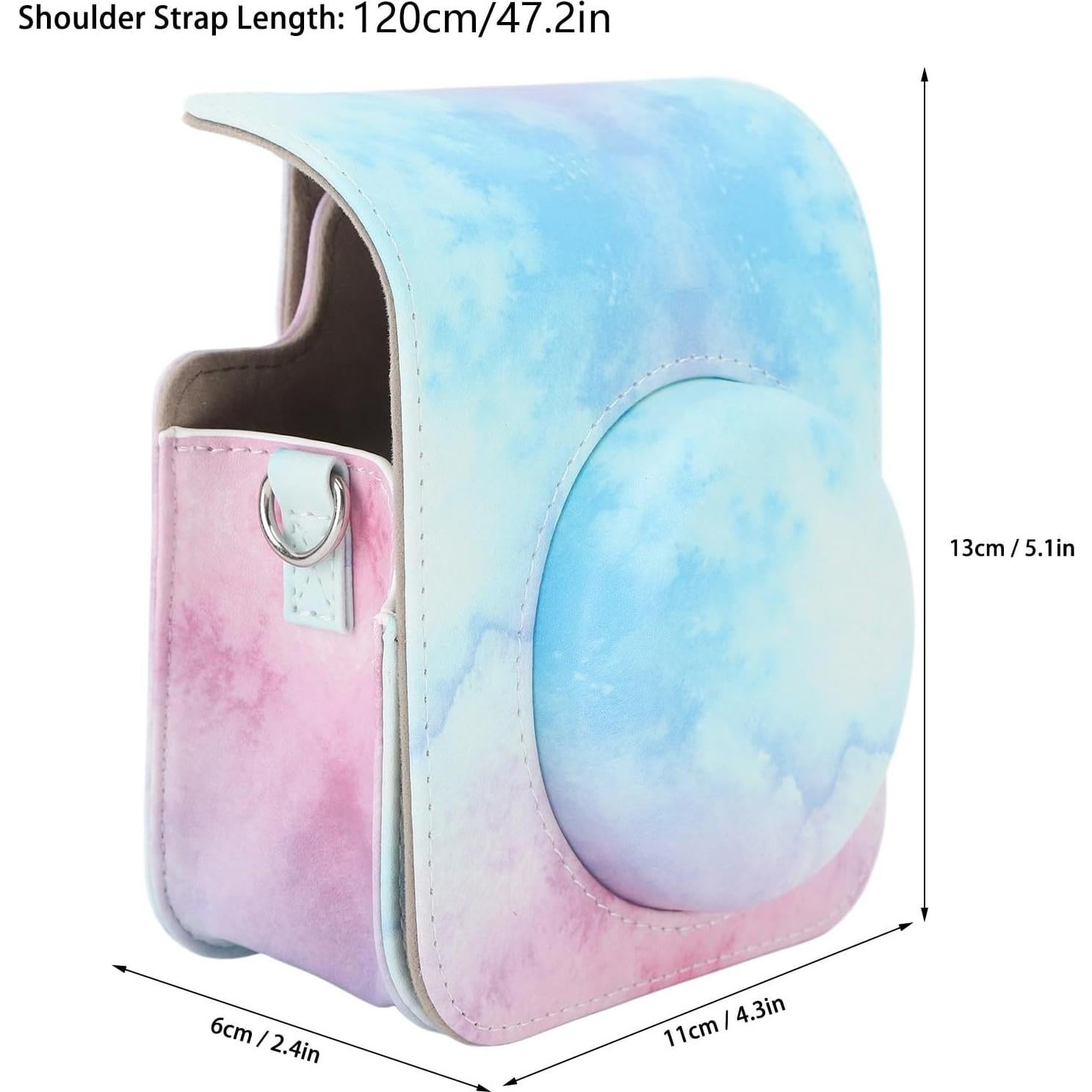 Funda Protectora para Cámara Instantánea Mini 12 Yosoo Azul Rosa