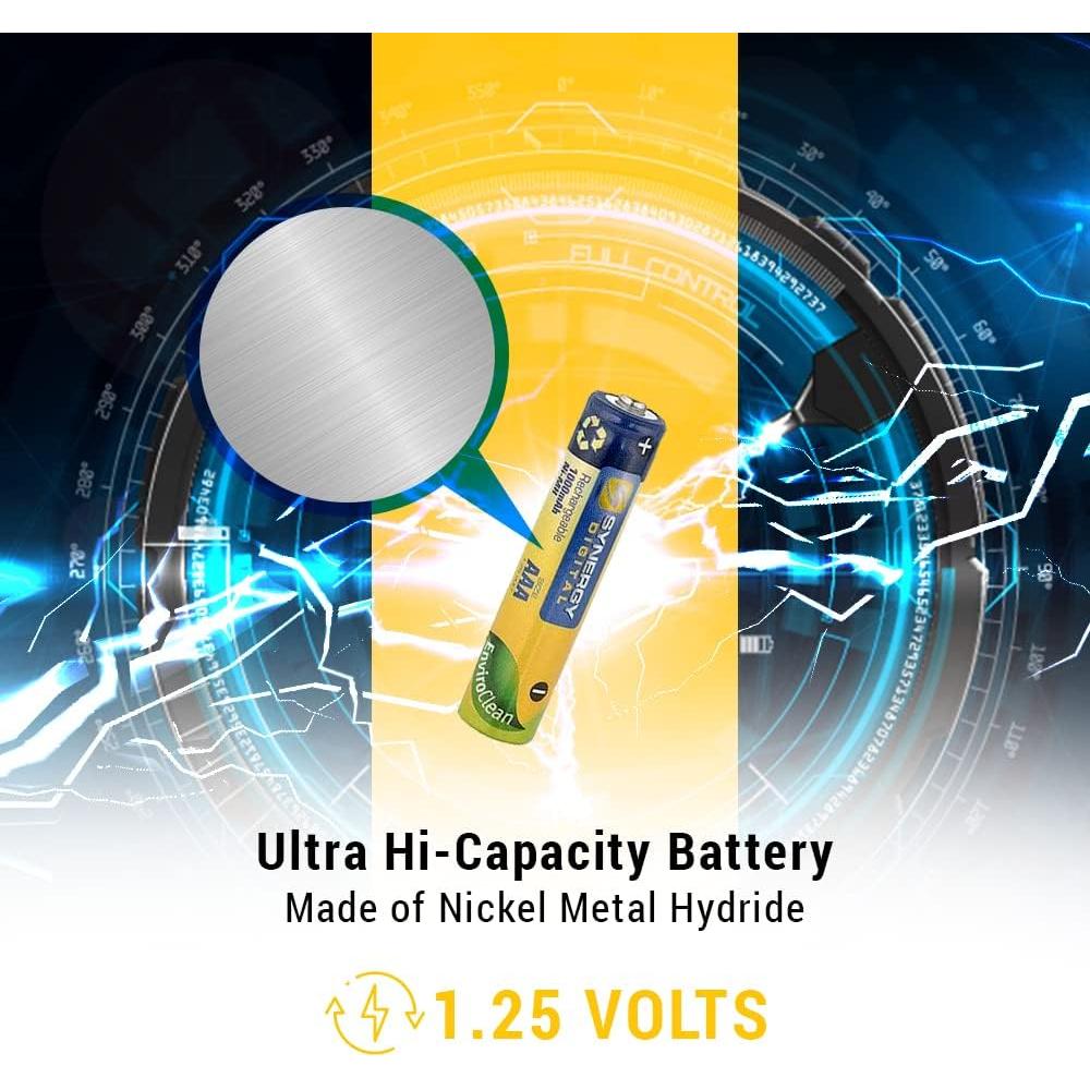 Baterías Recargables AAA Synergy Digital 1000mAh Ni-MH - 24 Unidades