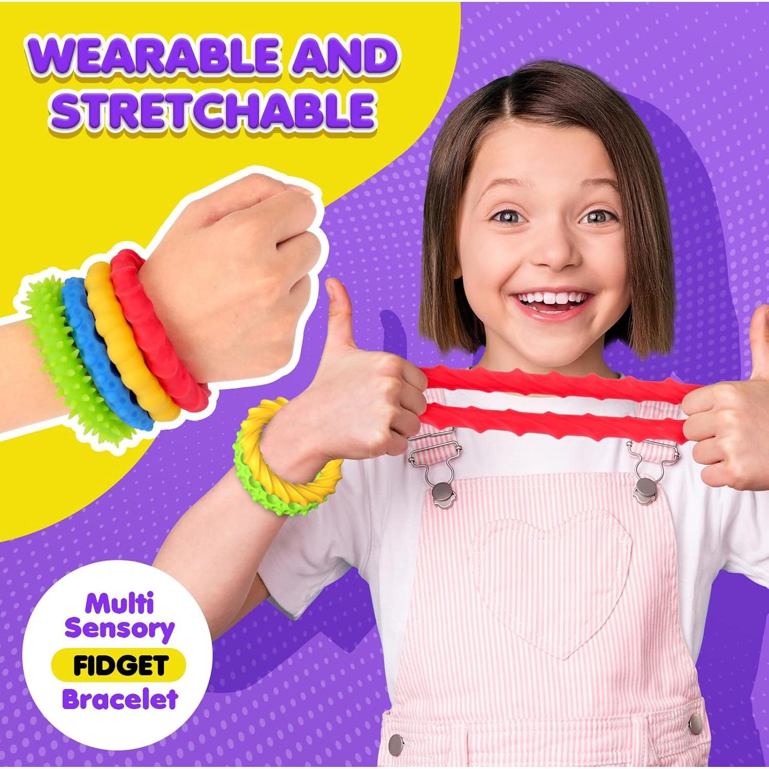Pulseras Antiestrés Estirables 8 Piezas - Juguetes Sensoriales