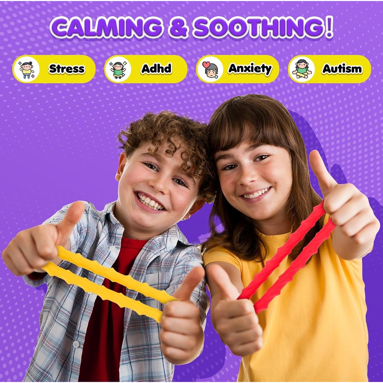 Pulseras Antiestrés Estirables 8 Piezas - Juguetes Sensoriales