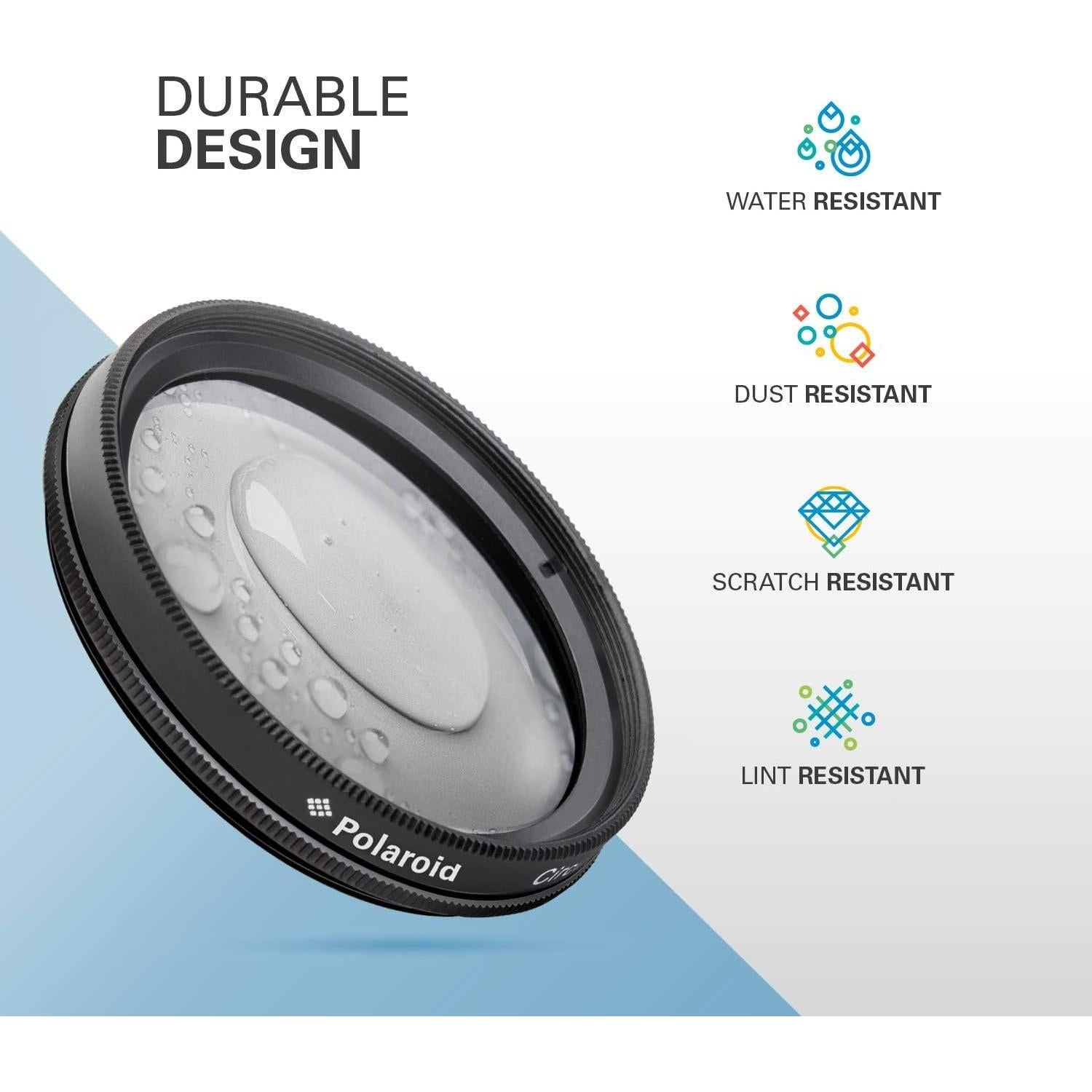 Filtro Polarizador Circular 95mm Polaroid CPL - Control de Color y Reflexión