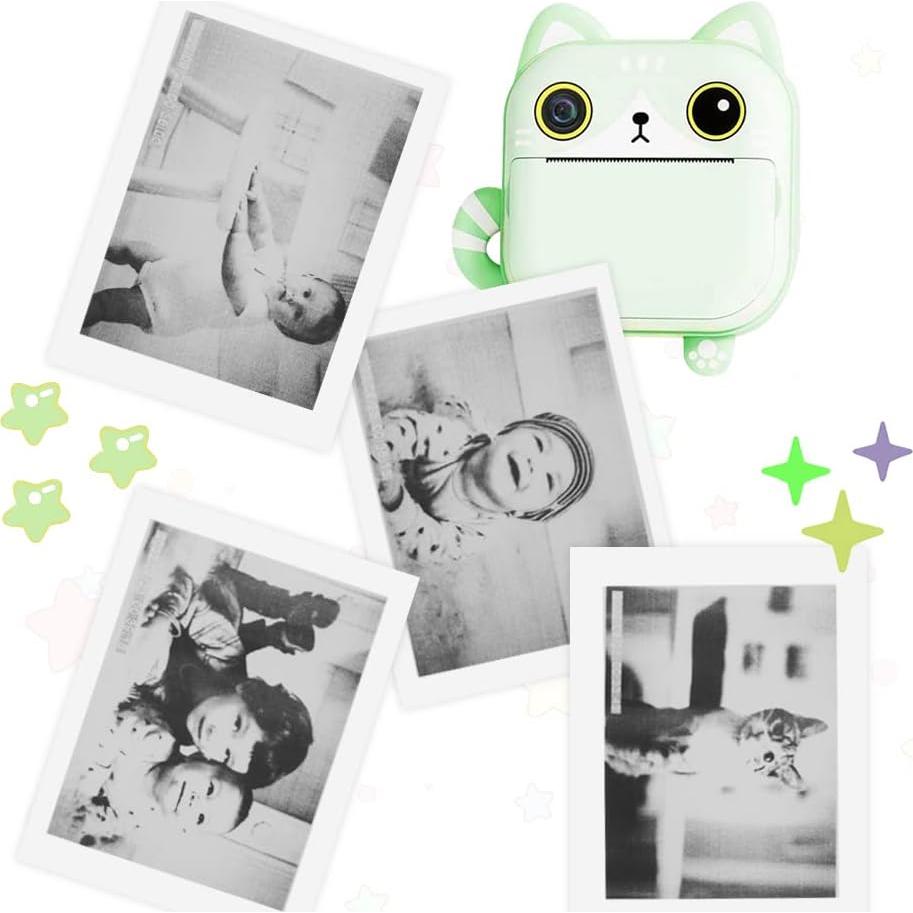 10 Rollos de Papel Térmico para Cámara Instantánea HUAYOTO 5.58x2.54cm