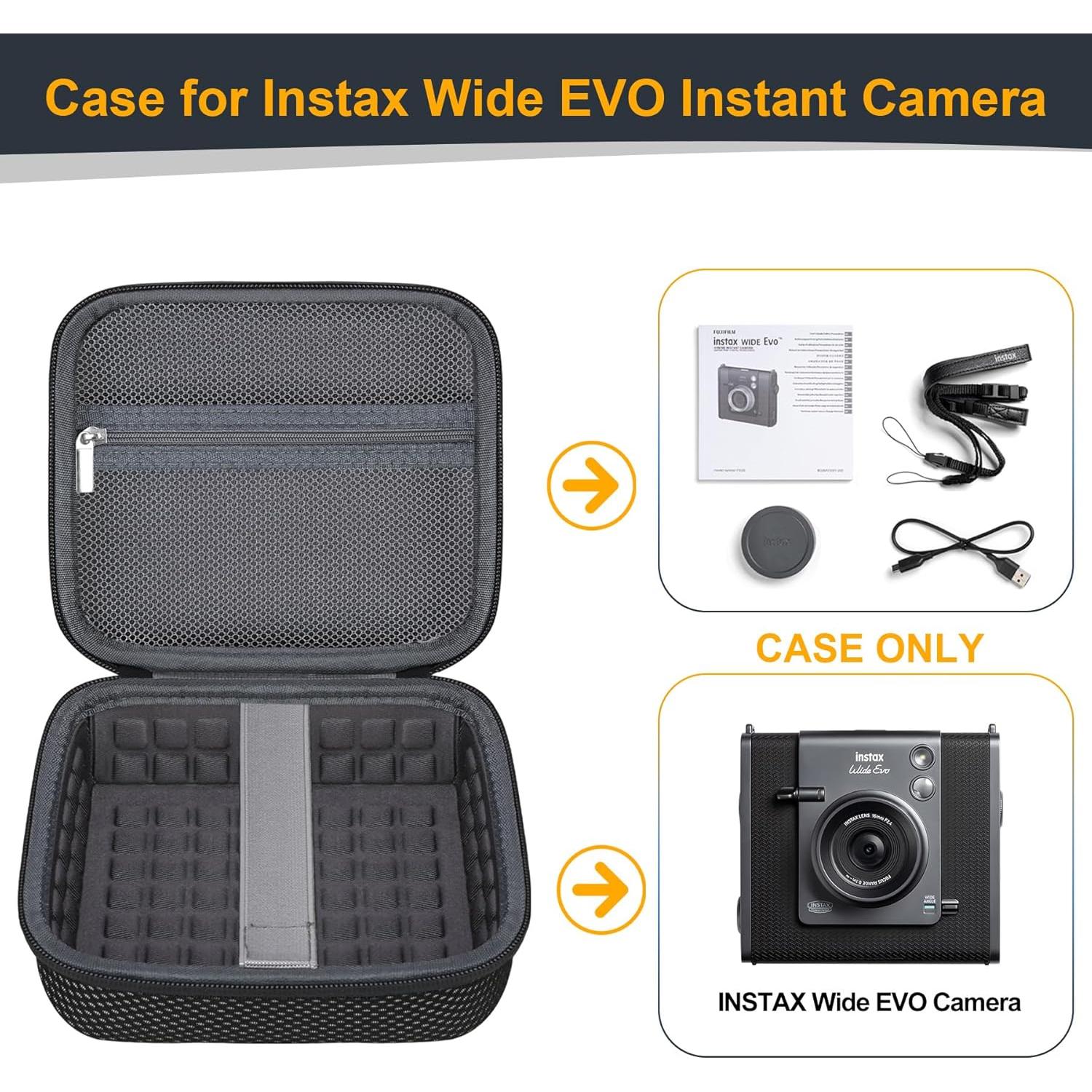 Funda para Cámara Fujifilm INSTAX Wide EVO 2-en-1 Negra