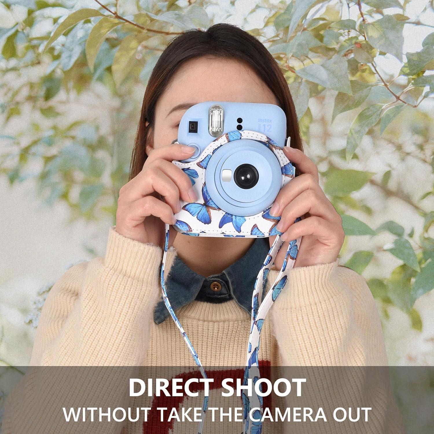 Funda Protectora para Cámara Fujifilm Instax Mini 12 Mariposa Azul