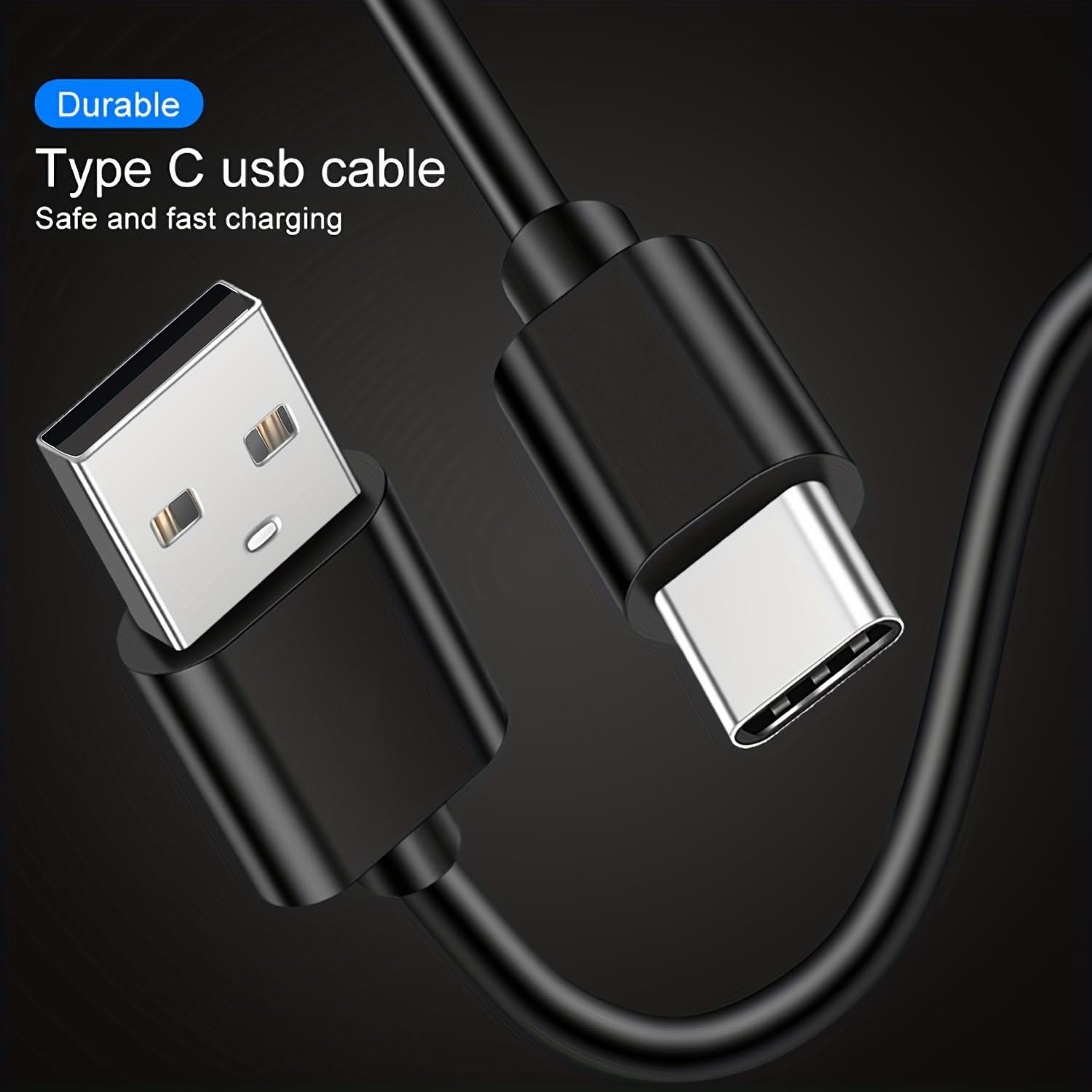 Cable de Datos y Cargador USB Tipo-C Life-Tech 0.91m Negro