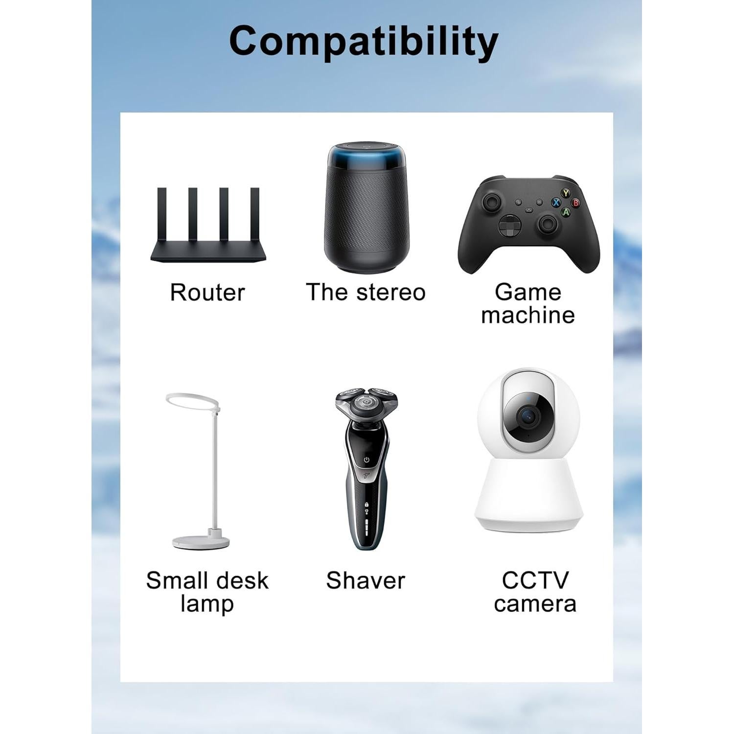 Cargador Adaptador 5V AC/DC Polaroid PBT 4002 1.22m Cable