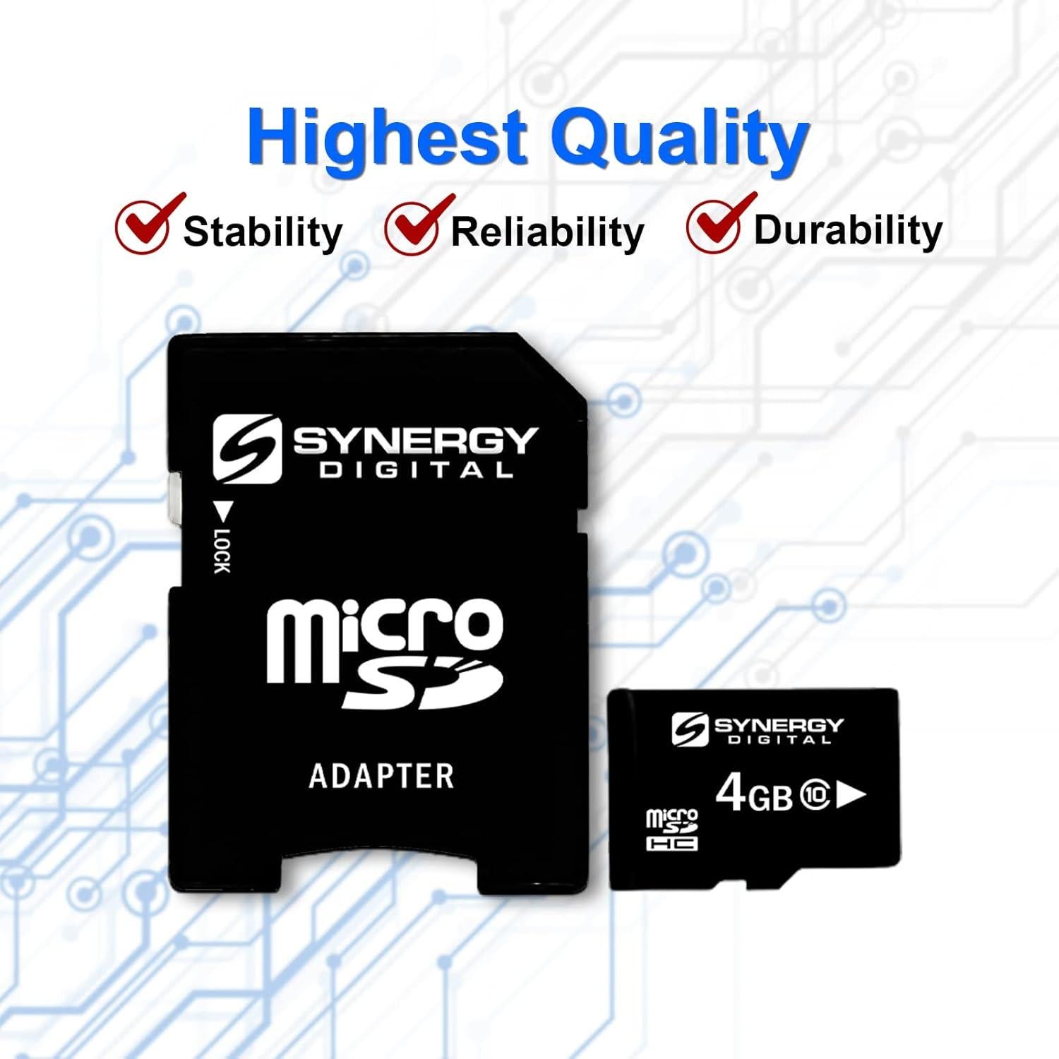 Tarjeta de Memoria Micro SDHC 4GB Synergy Digital Clase 10