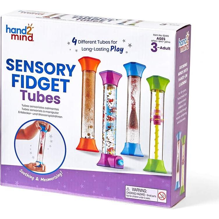Tubos Sensoriales hand2mind Set de 4 Juguetes Calmantes