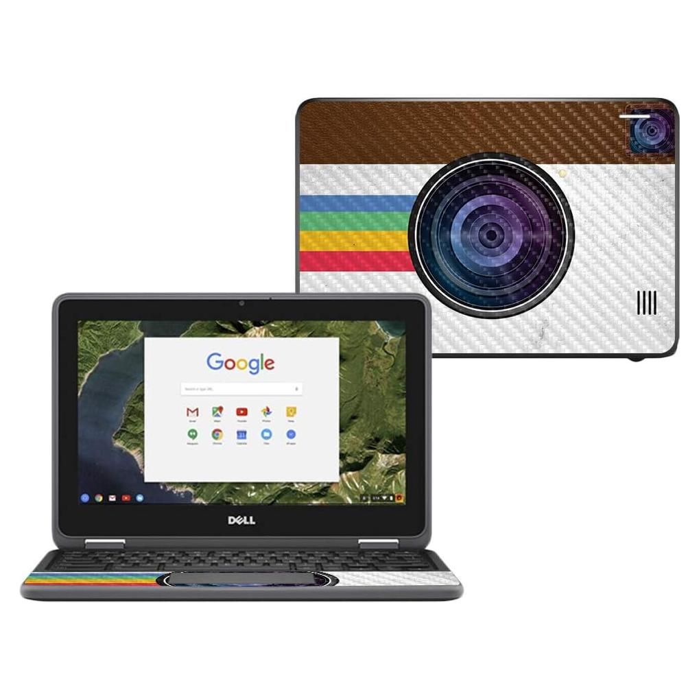 MightySkins Piel de Fibra de Carbono para Dell Chromebook 11" 3180 - Polaroid Vintage