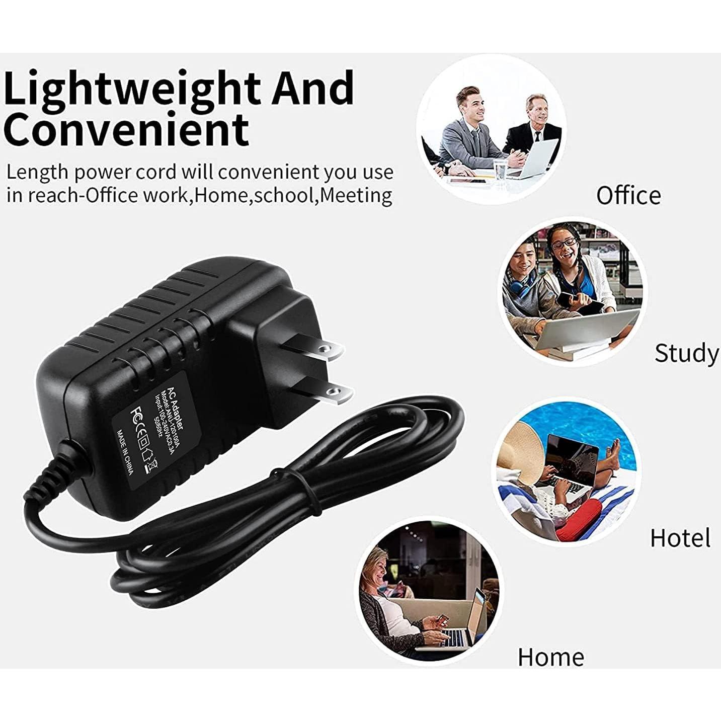 Adaptador de CA 9V Xzrucst para DVD Polaroid PDV-0700