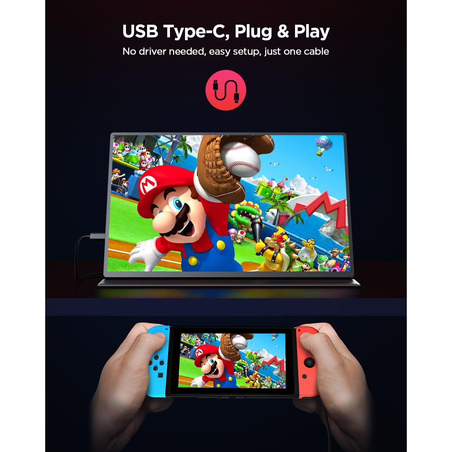 Monitor Portátil UPERFECT 2K 120Hz 16" HDR FreeSync