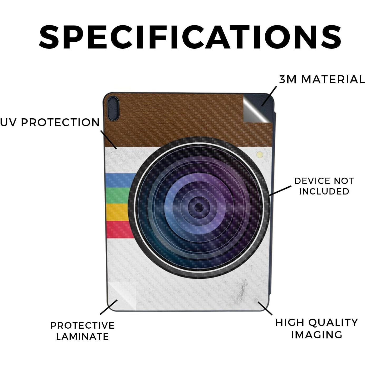 Piel de fibra de carbono Polaroid para Apple Smart Folio iPad Air 13" 2024