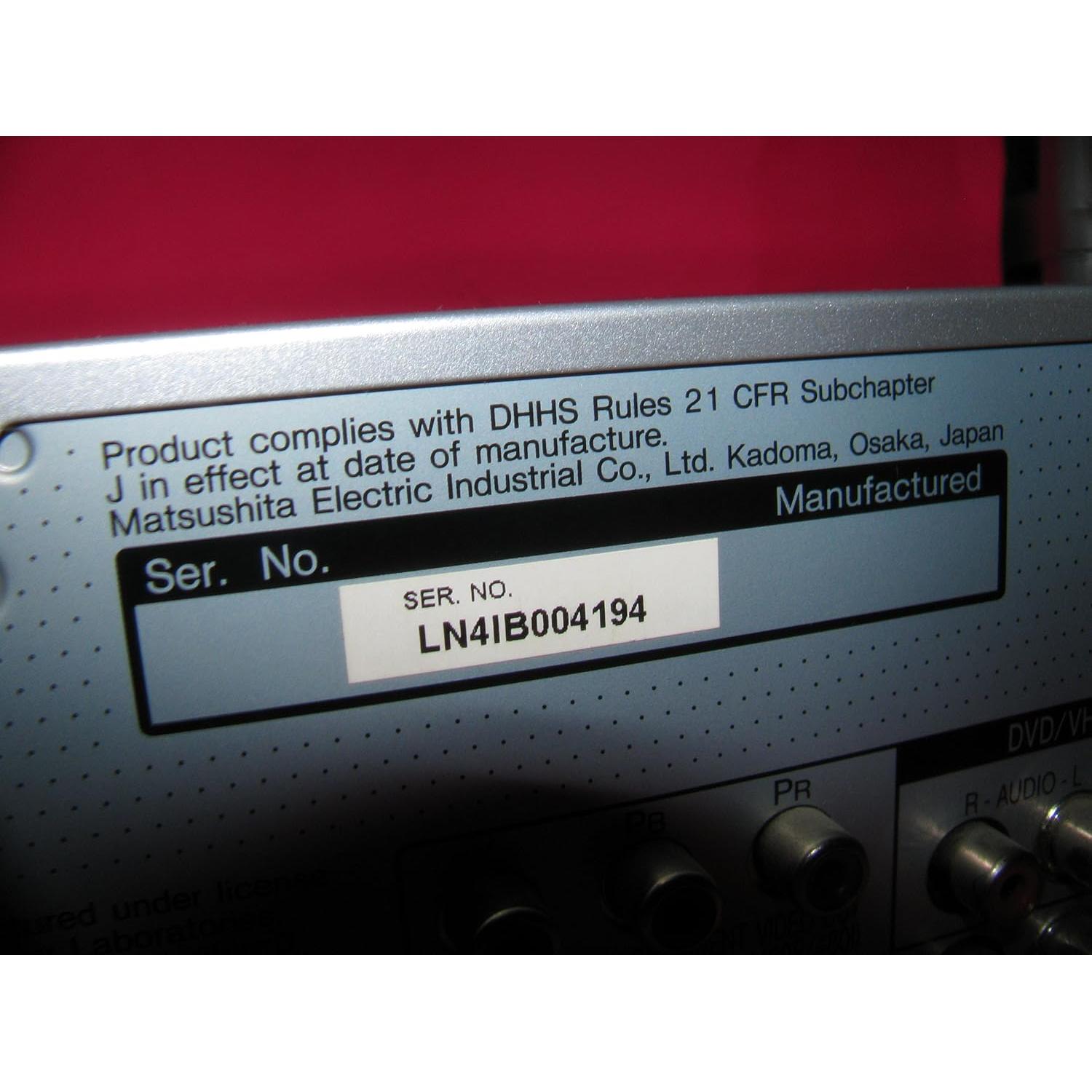 Grabadora DVD Progresiva Panasonic DMR-E75VS VHS Dual 5.59kg