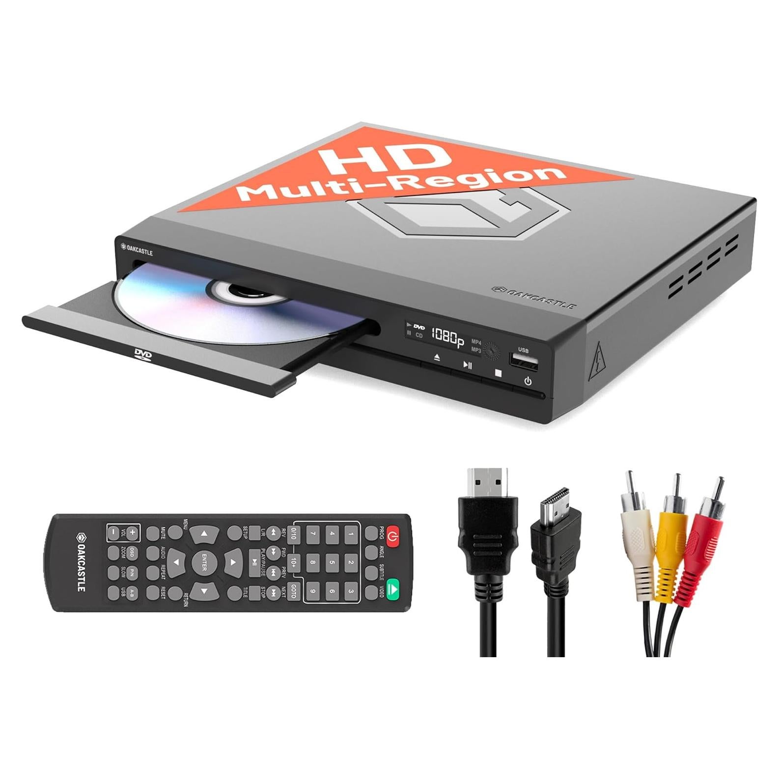 Reproductor de DVD Oakcastle DVD100 HDMI 1080p Multiregión