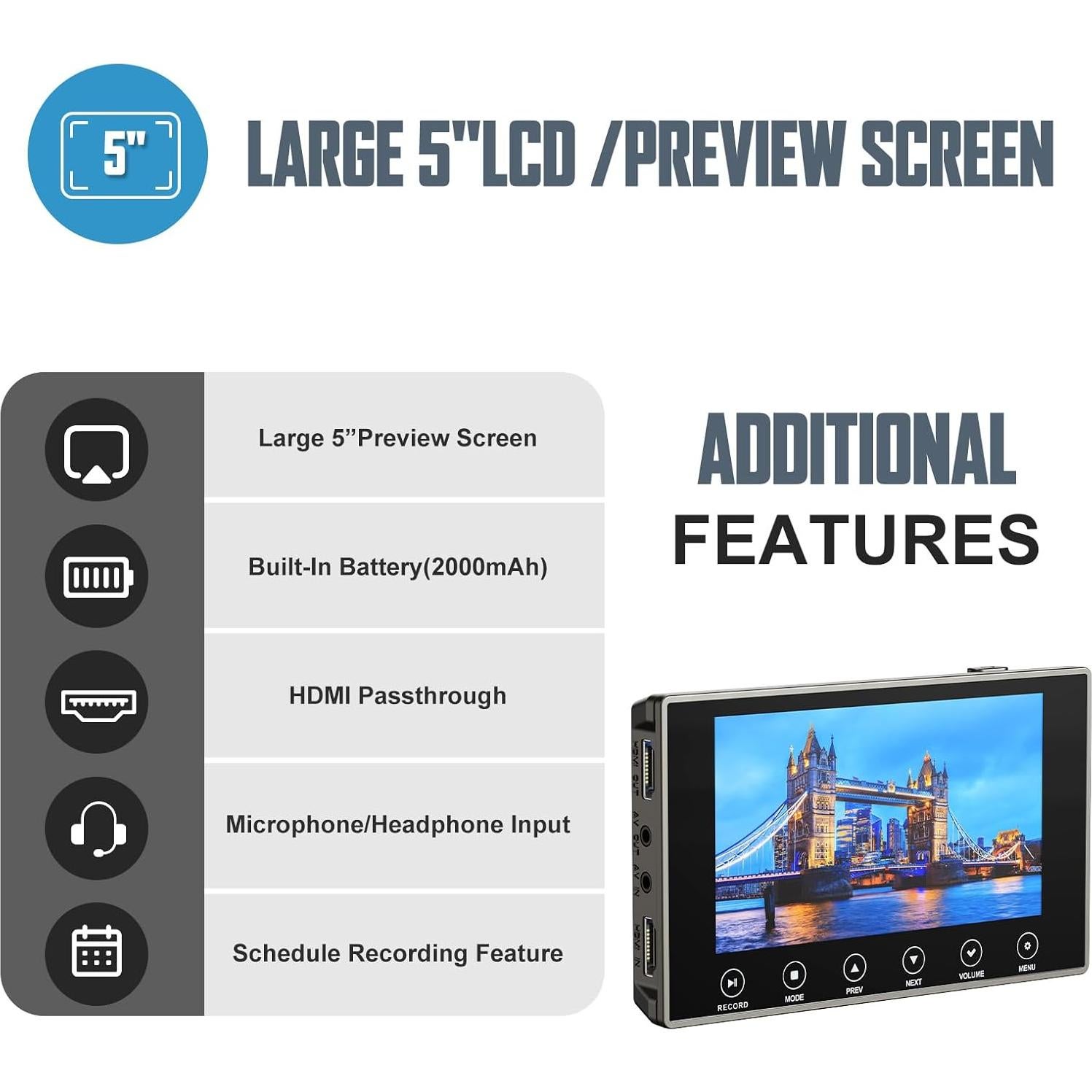 Convertidor de VHS a Digital DigitPro 4K con Pantalla 5"