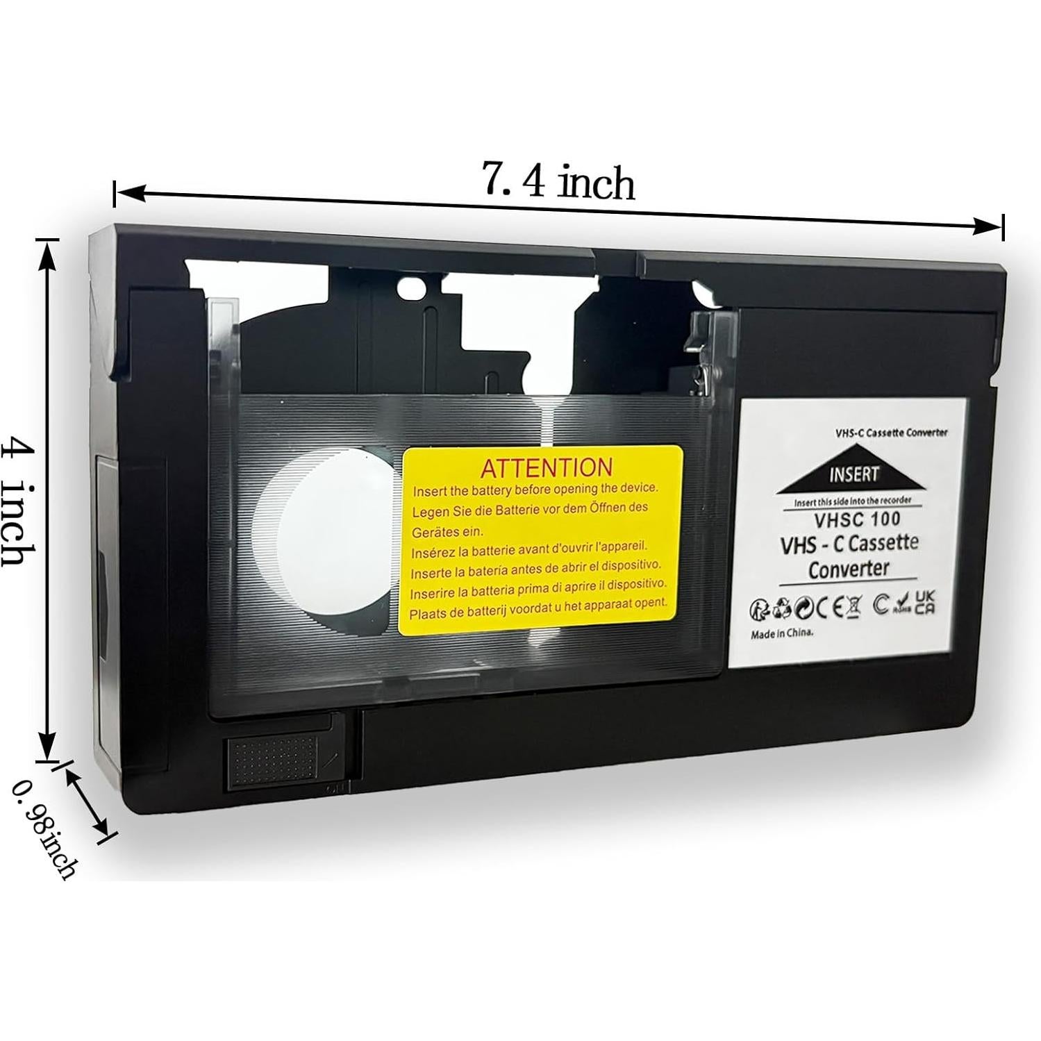 Adaptador VHS-C a VHS motorizado BECOBLDF - Reproducción fácil