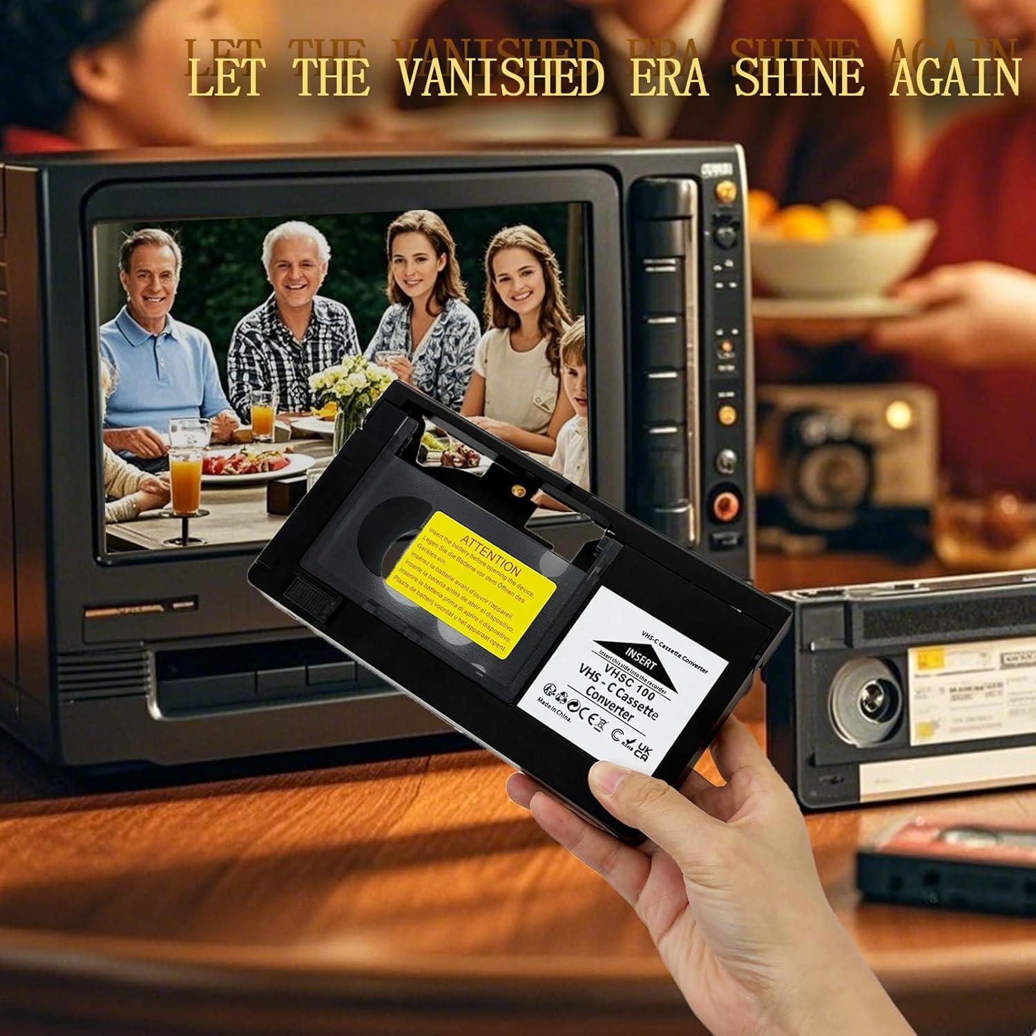 Adaptador VHS-C a VHS motorizado BECOBLDF - Reproducción fácil