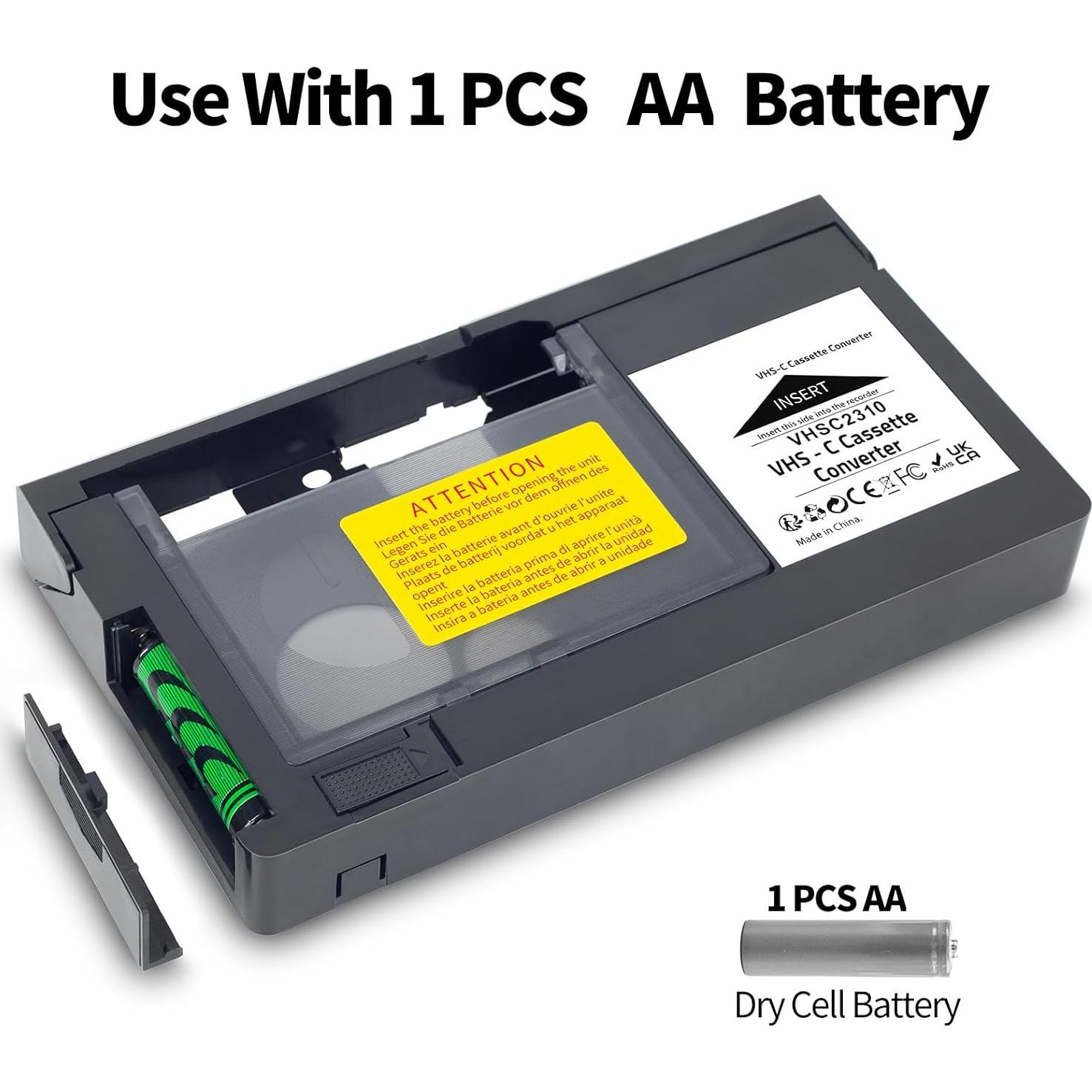 Adaptador VHS-C a VHS CHEEYYIIE para videocámaras