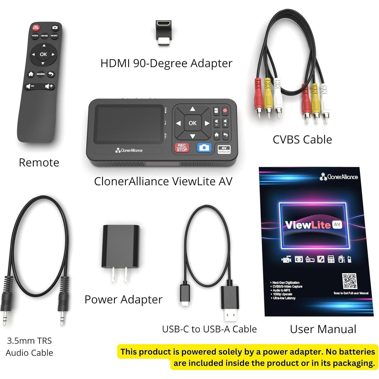 Convertidor de Video y Audio Analógico a Digital ClonerAlliance ViewLite AV