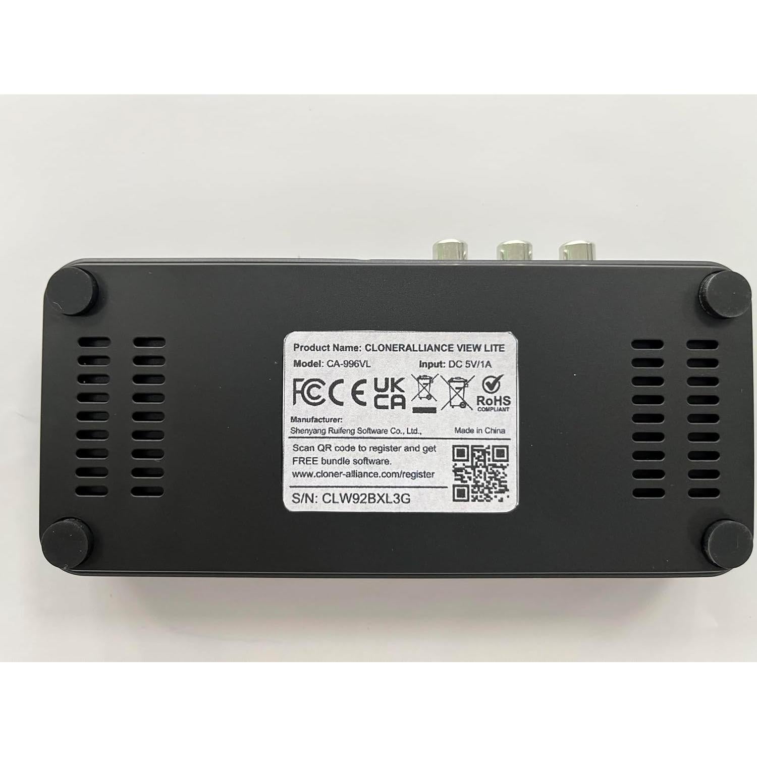 Convertidor de Video y Audio Analógico a Digital ClonerAlliance ViewLite AV