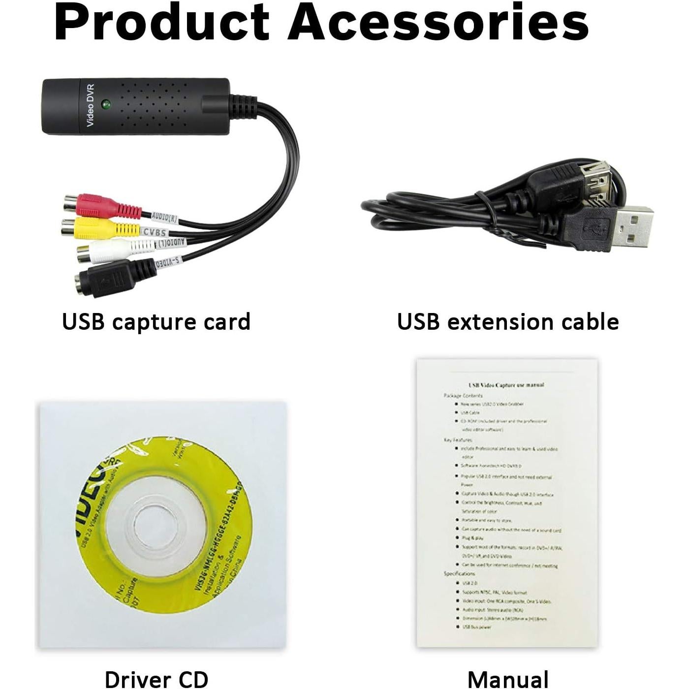 Convertidor de Audio Video USB 2.0 Little World VHS a Digital