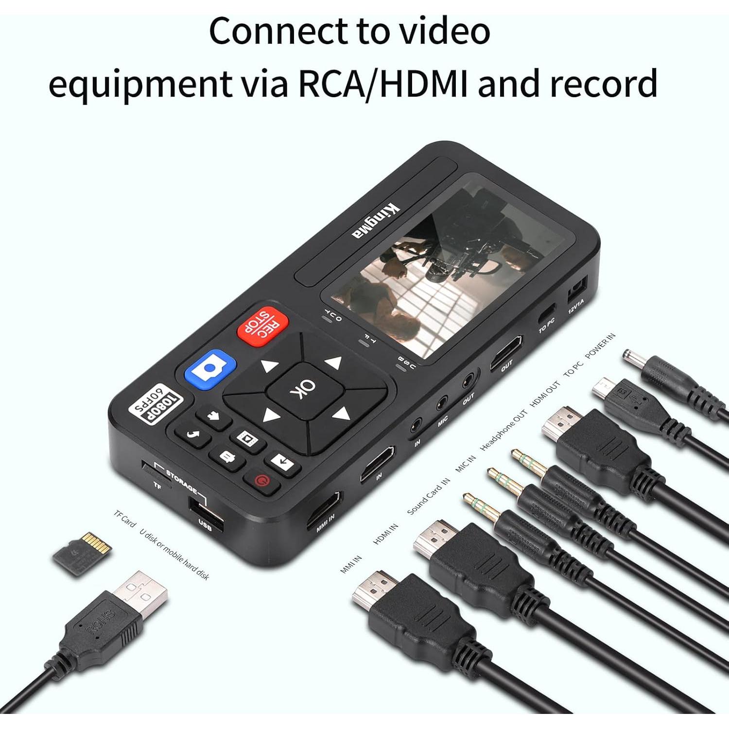 Convertidor de Video Digital King Ma 1080P HDMI RCA VCR