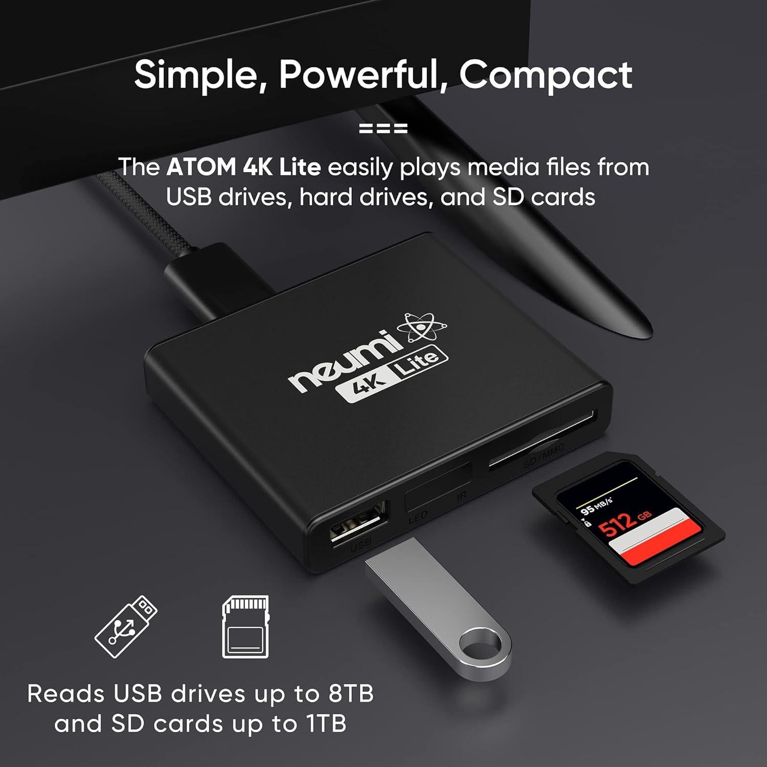 Reproductor de Medios Digitales NEUMI Atom 4K Lite HDMI USB SD