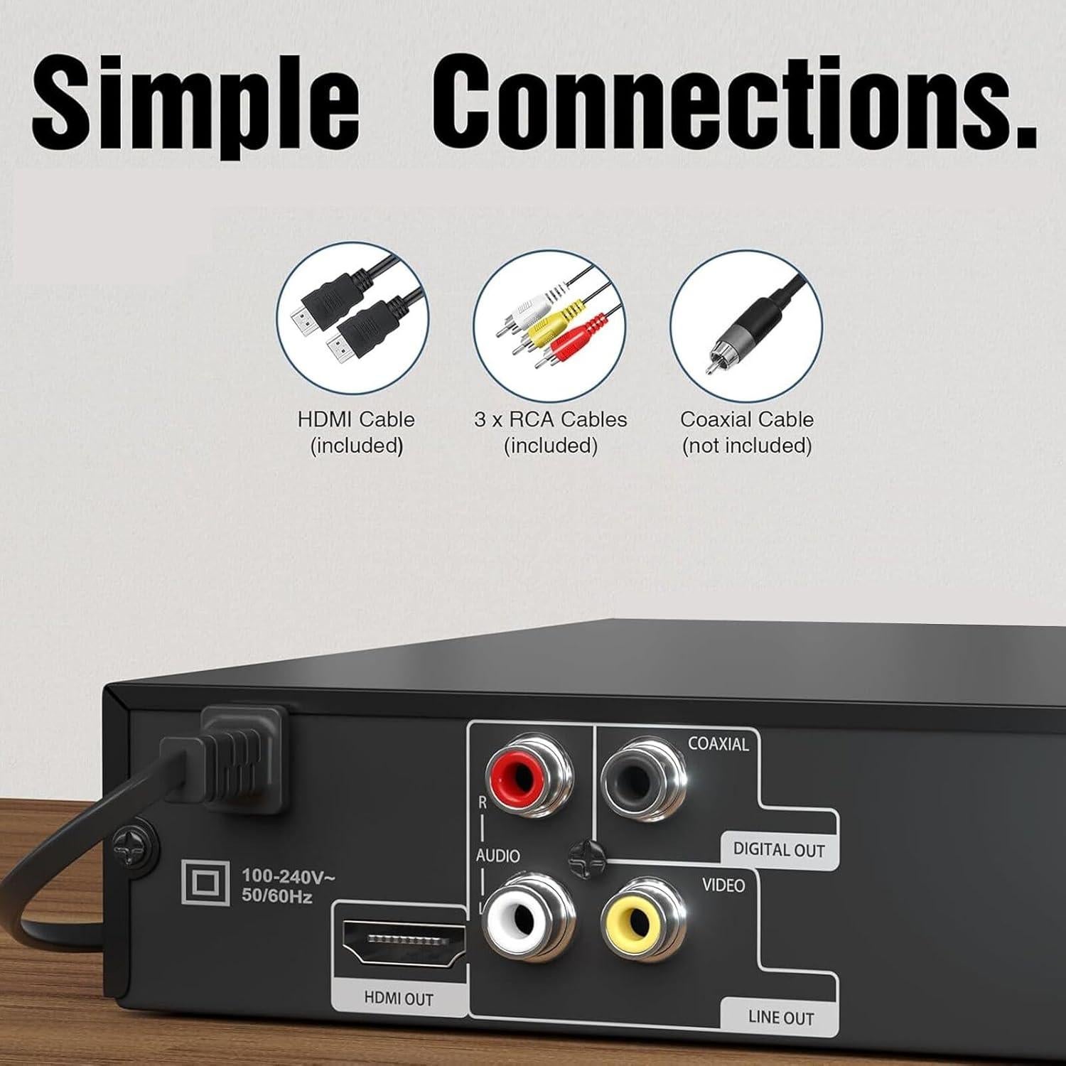 Reproductor de DVD HDMI LONPOO LP-099 Full HD Multi Región