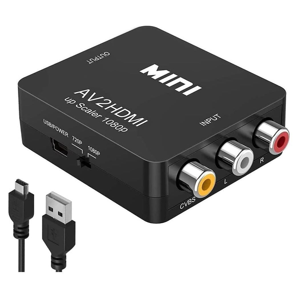 Convertidor RCA a HDMI Amtake DS-AV2HD 1080P Plug and Play