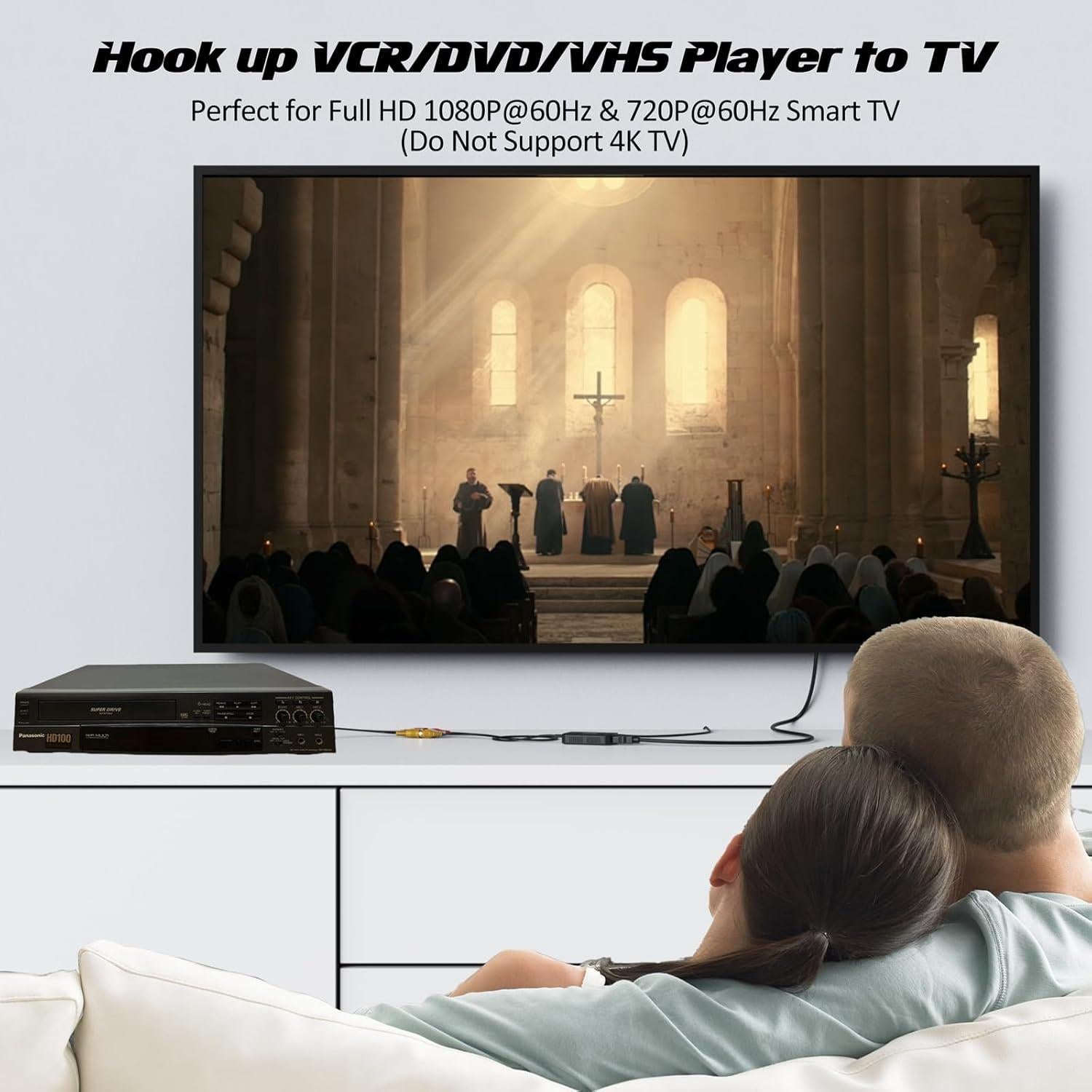 Convertidor RCA a HDMI FEMORO 1080P para TV y Consolas