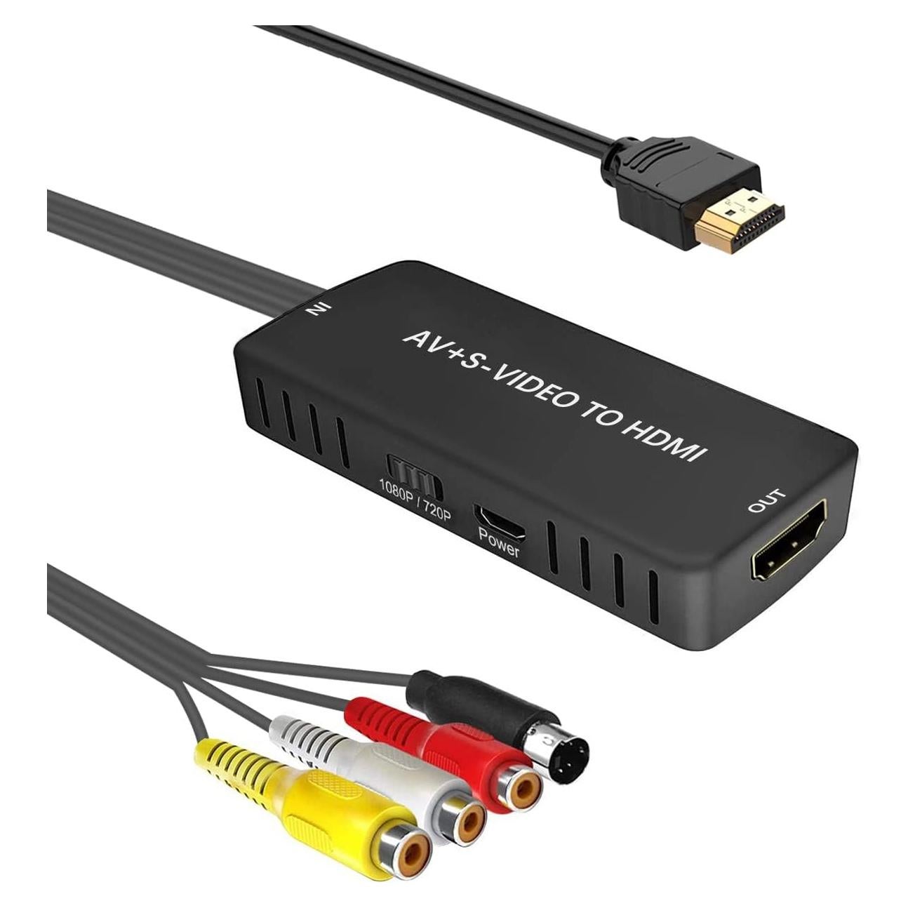Convertidor de Video Compuesto RCA y S-Video a HDMI LVY 1080P