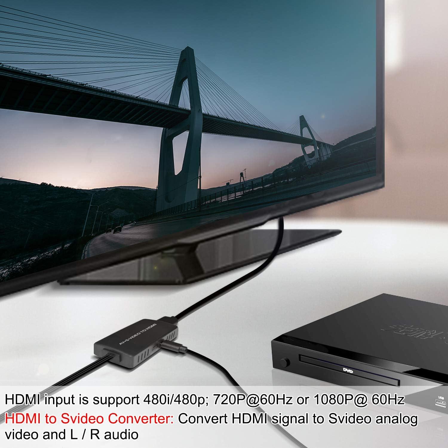 Convertidor de Video Compuesto RCA y S-Video a HDMI LVY 1080P