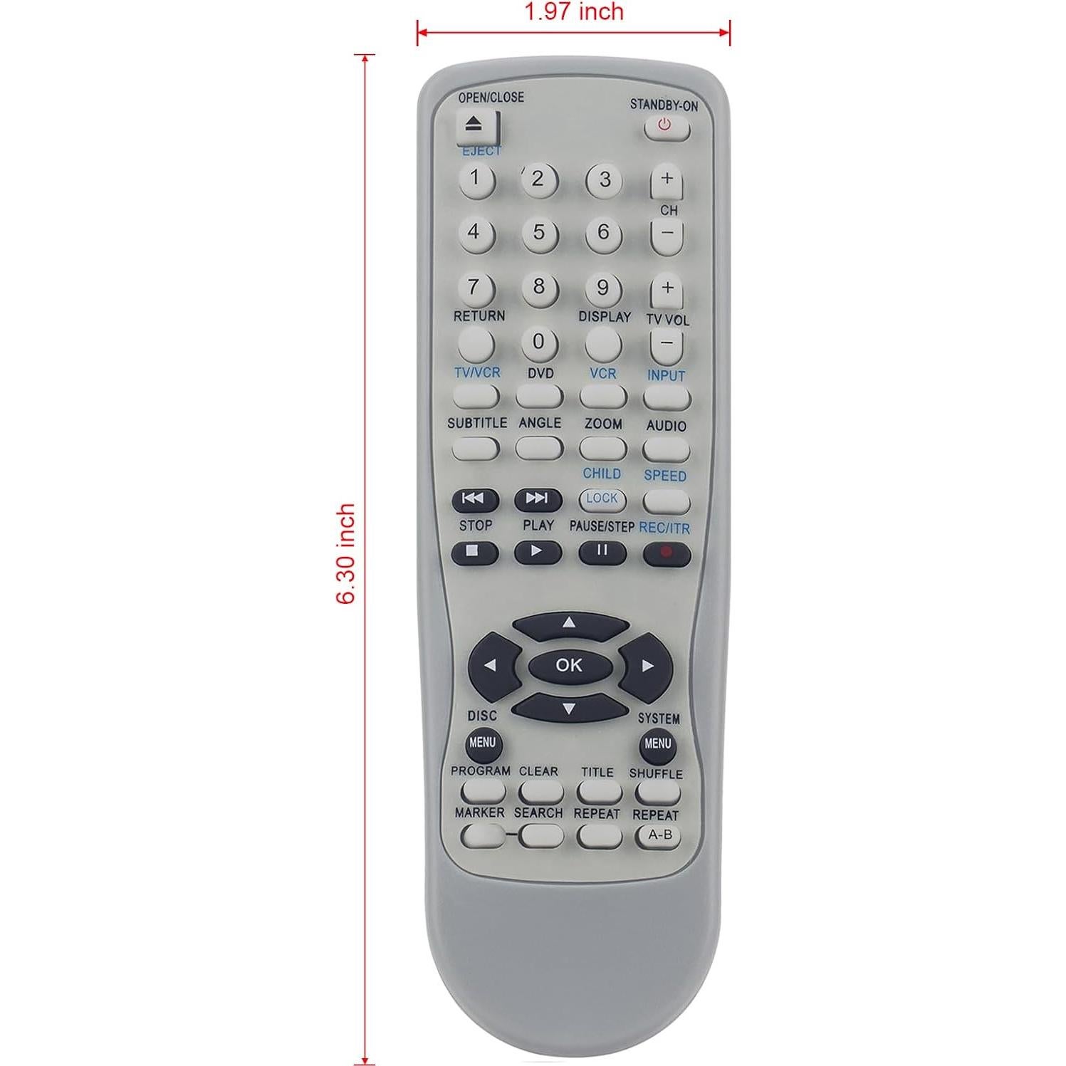 Control Remoto Reemplazo Magnavox MDV530VR MDV560VR