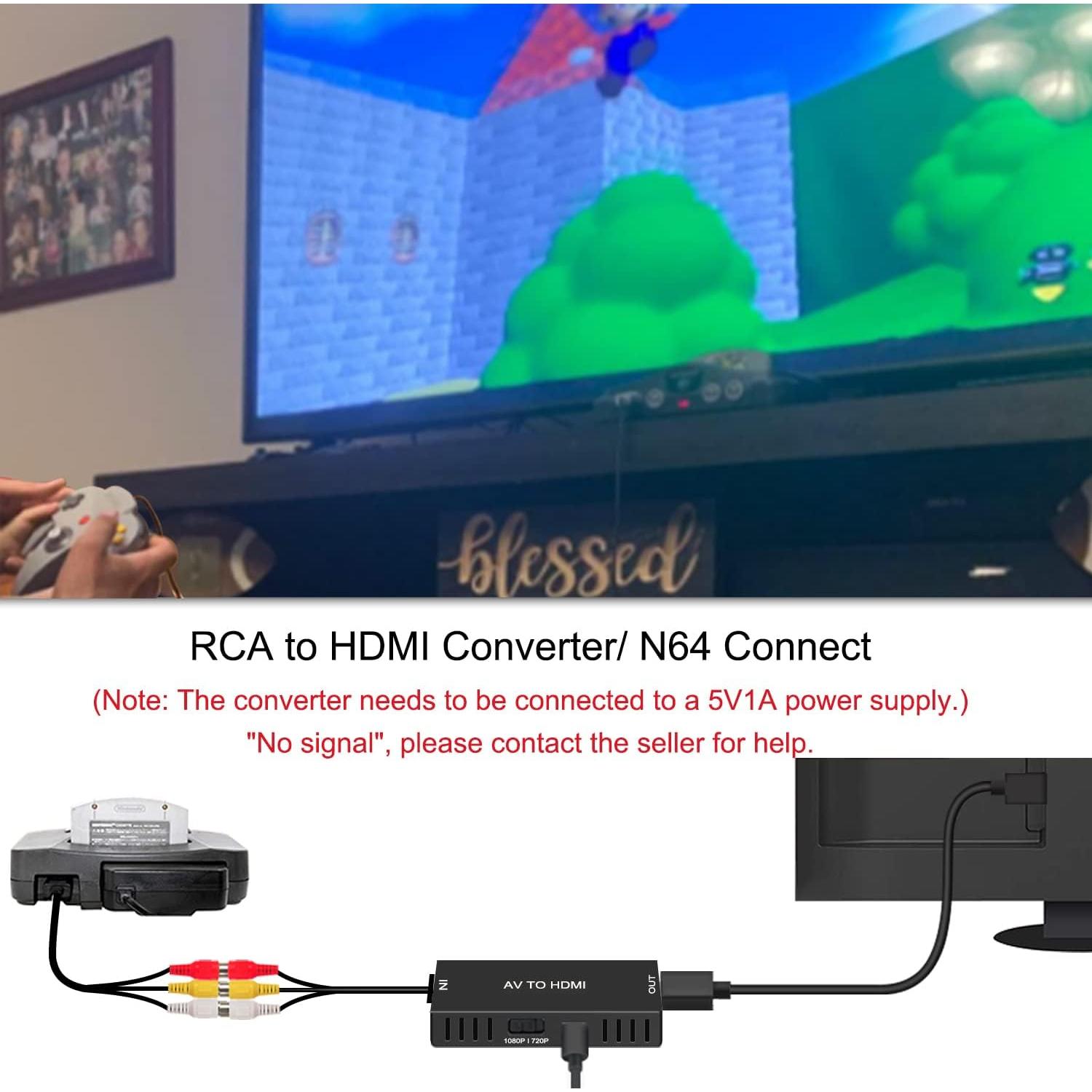 Convertidor RCA a HDMI RuiPuo 1080P para Consolas y DVD