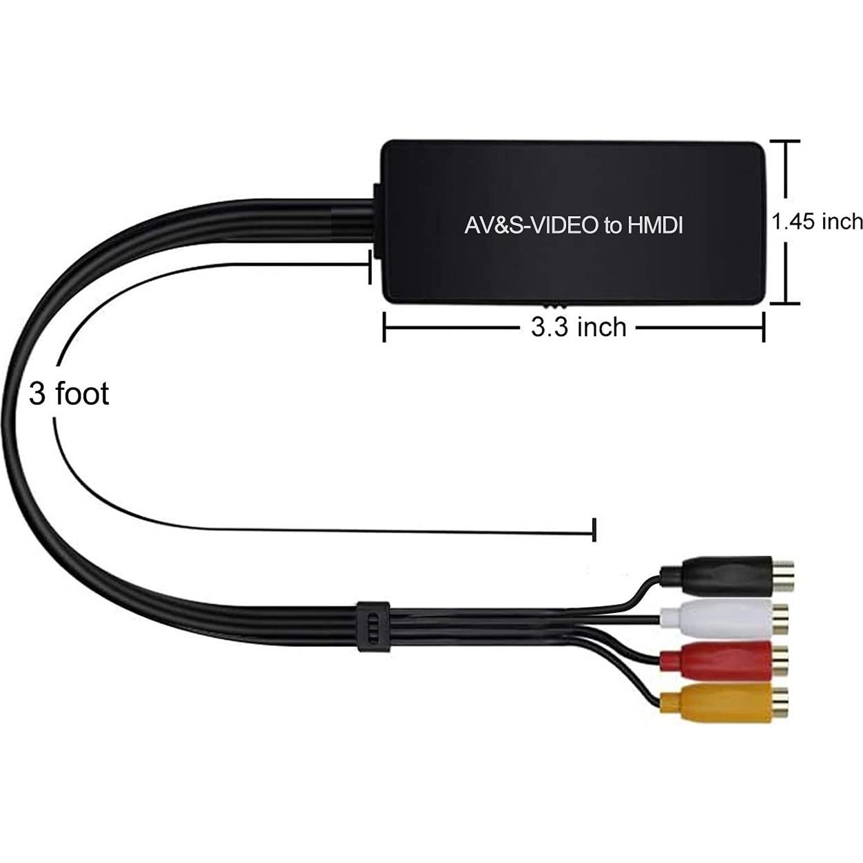 Convertidor Dingsun SVideo a HDMI 1080P 720P para Consolas