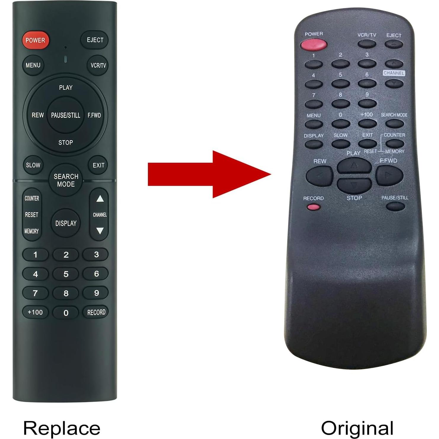 NA351 NA351UD Replaced Remote Control -ALLIMITY- Compatible with Multi-Brand: Magnavox Funai Emerson Sylvania VCR VHS Player Remote Control 6240VC 6260VC DTK4400 EWV401A F240LC SL260C