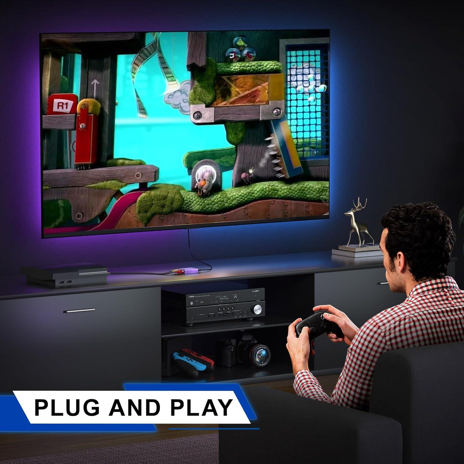 Convertidor RCA a HDMI Portta 1080P, Adaptador AV a Digital