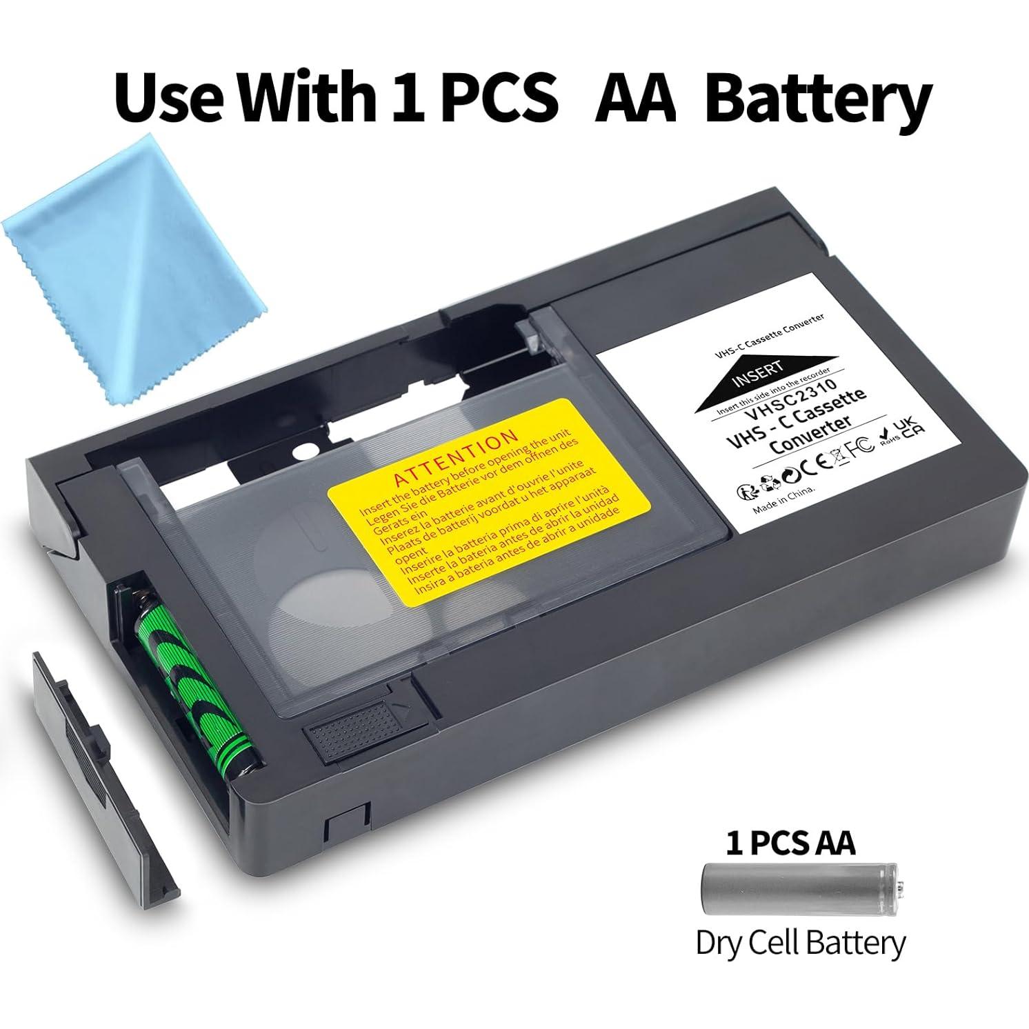 Adaptador de casete VHS-C CHEEYYIIE para videocámaras VHS