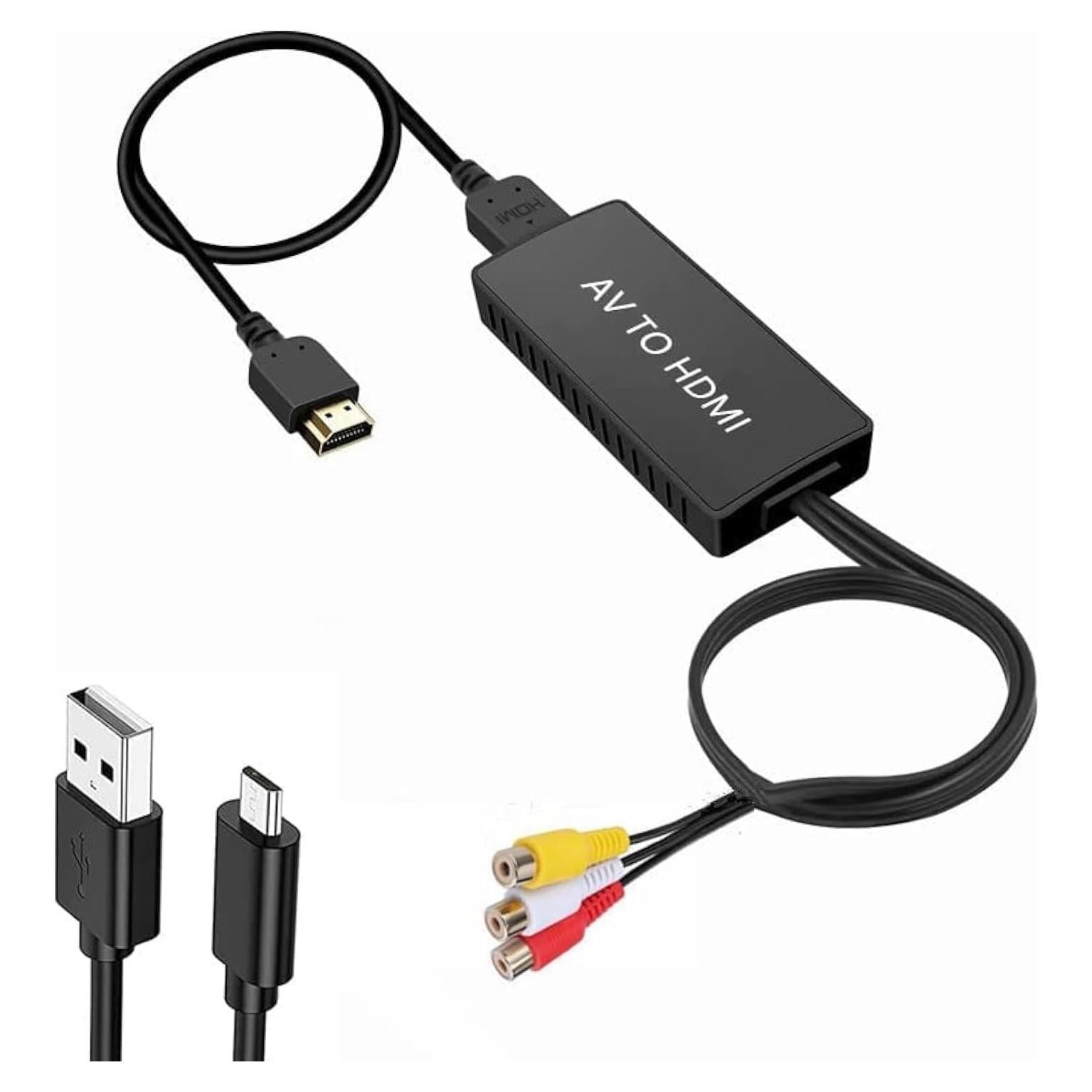 Convertidor RCA a HDMI BD&M 1080P para TV y Consolas