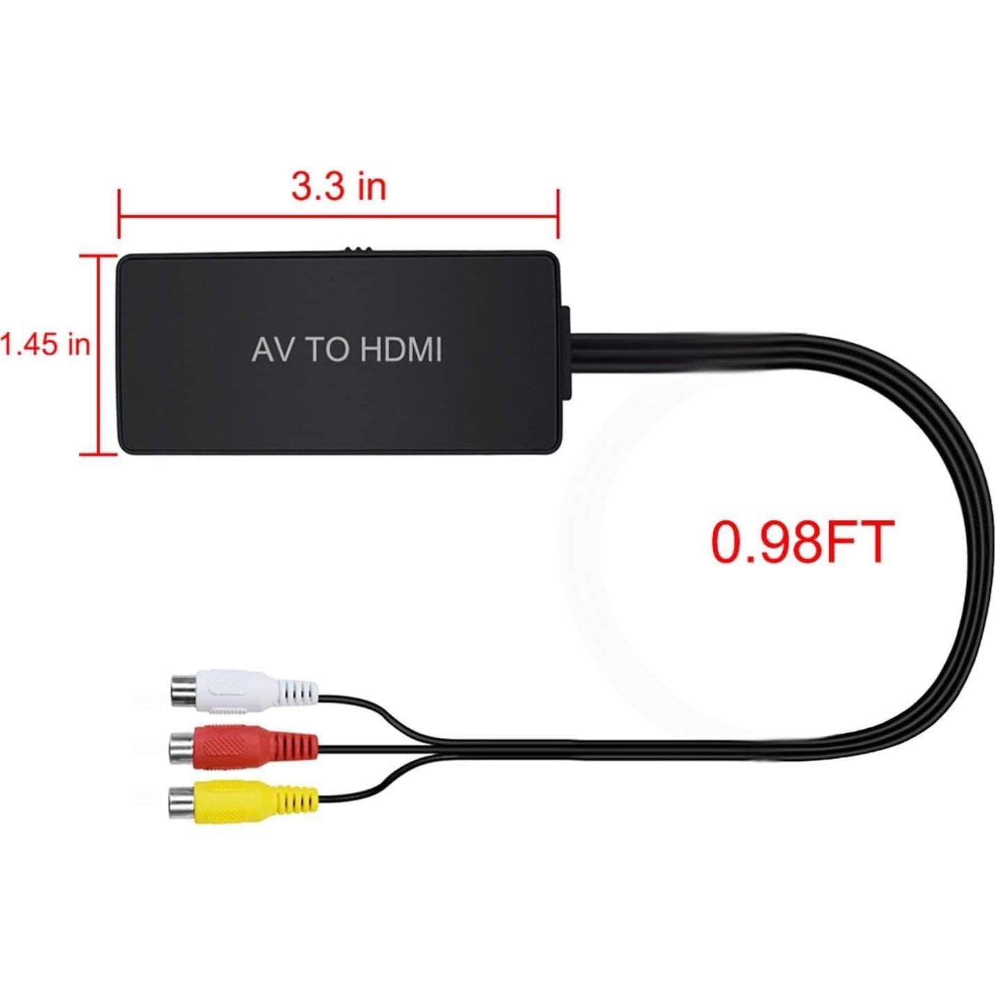 Convertidor RCA a HDMI BD&M 1080P para TV y Consolas