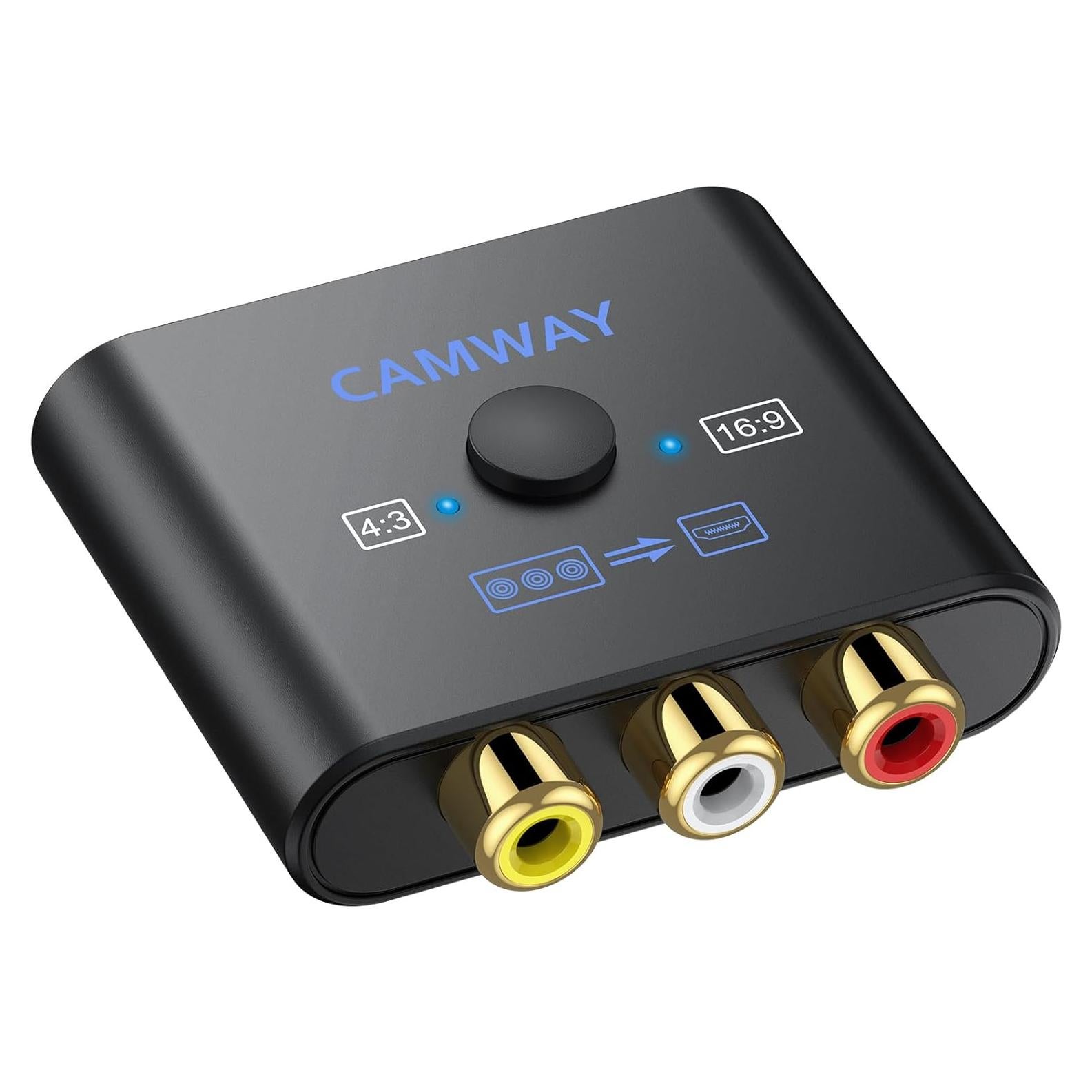 Convertidor RCA a HDMI CAMWAY 1080P Soporta PAL/NTSC