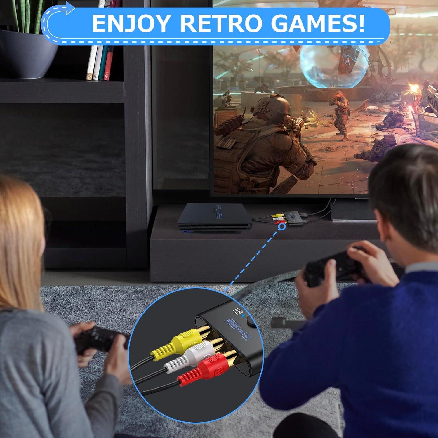 Convertidor RCA a HDMI CAMWAY 1080P Soporta PAL/NTSC