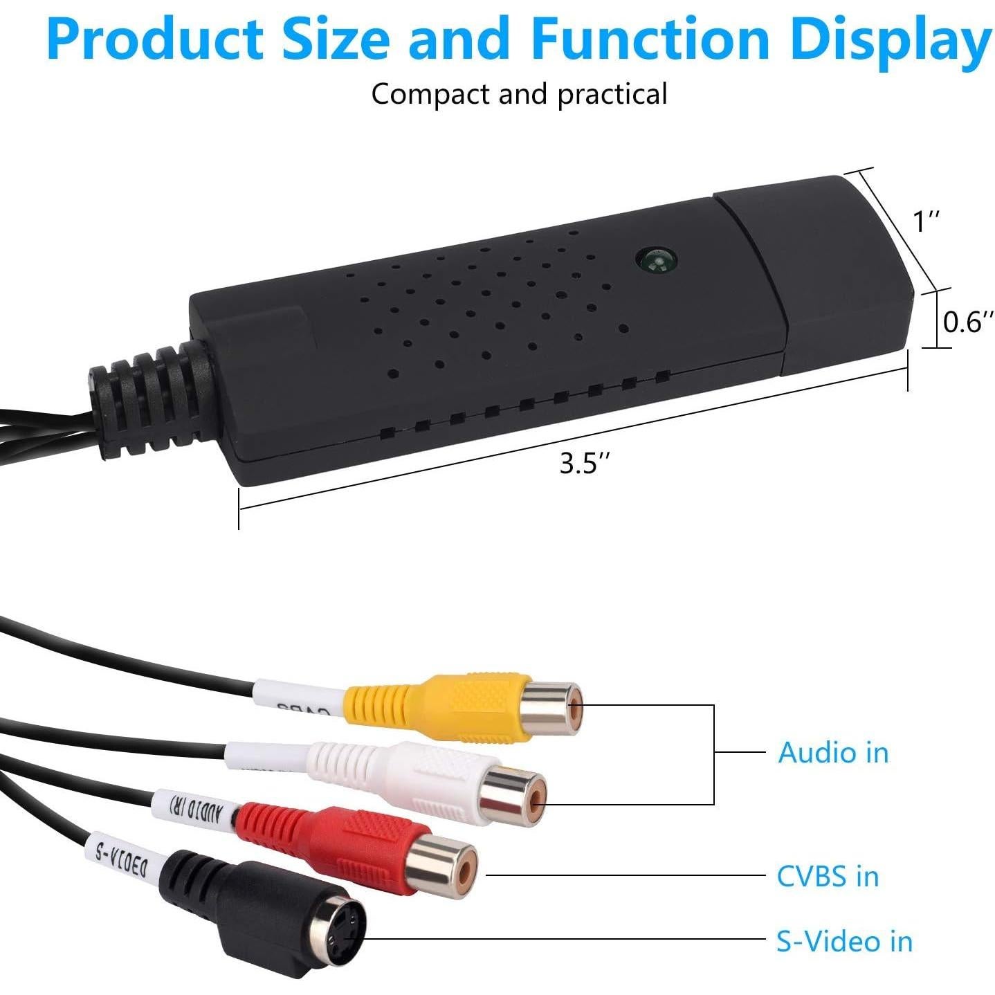 Convertidor de Audio y Video USB TCRAYCH VC149B para PC