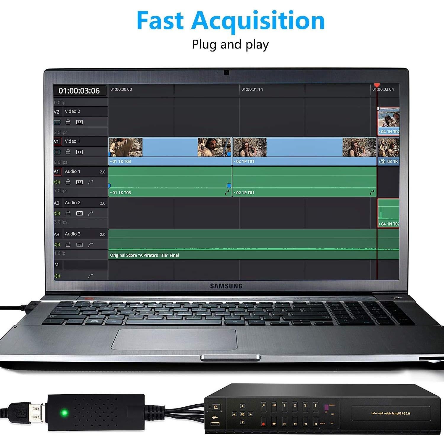 Convertidor de Audio y Video USB TCRAYCH VC149B para PC