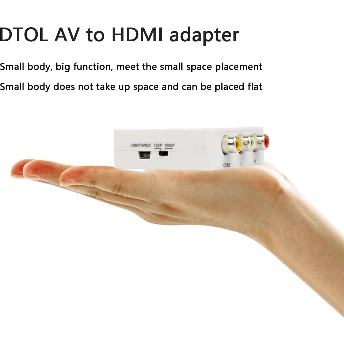 Convertidor RCA a HDMI DSYJ 1080P para TV y Consolas