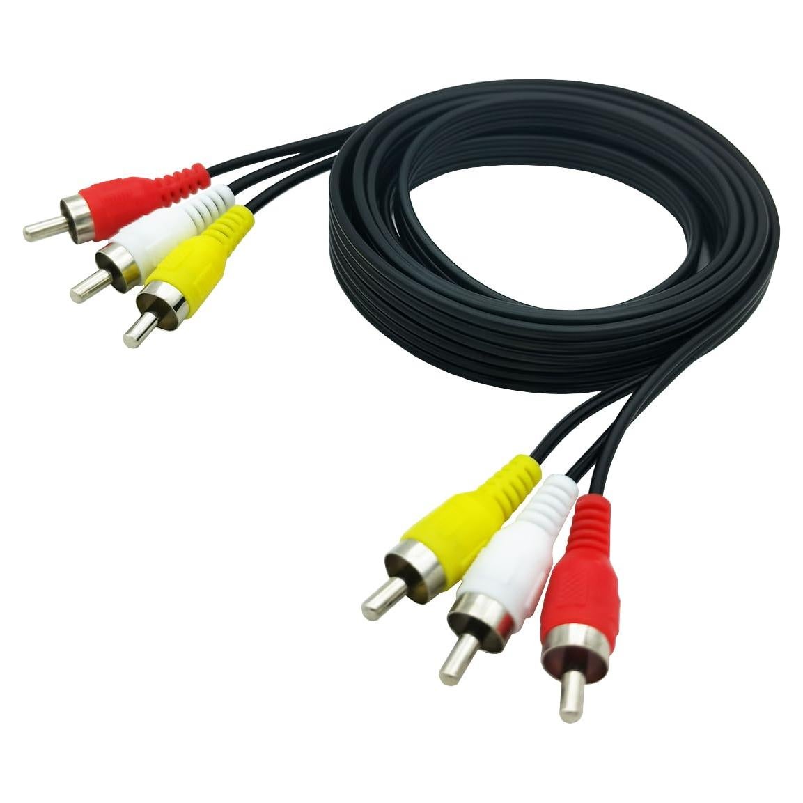 Cable RCA macho a macho 1.83m AILTECK para TV y DVD