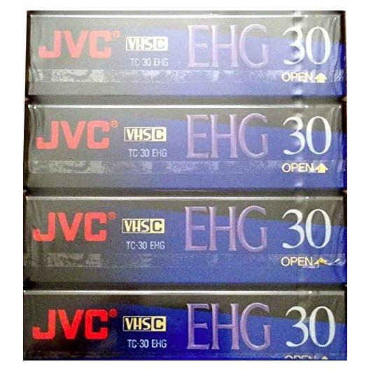 Cintas VHS-C JVC TC-30 EHG 30 min - Paquete de 4