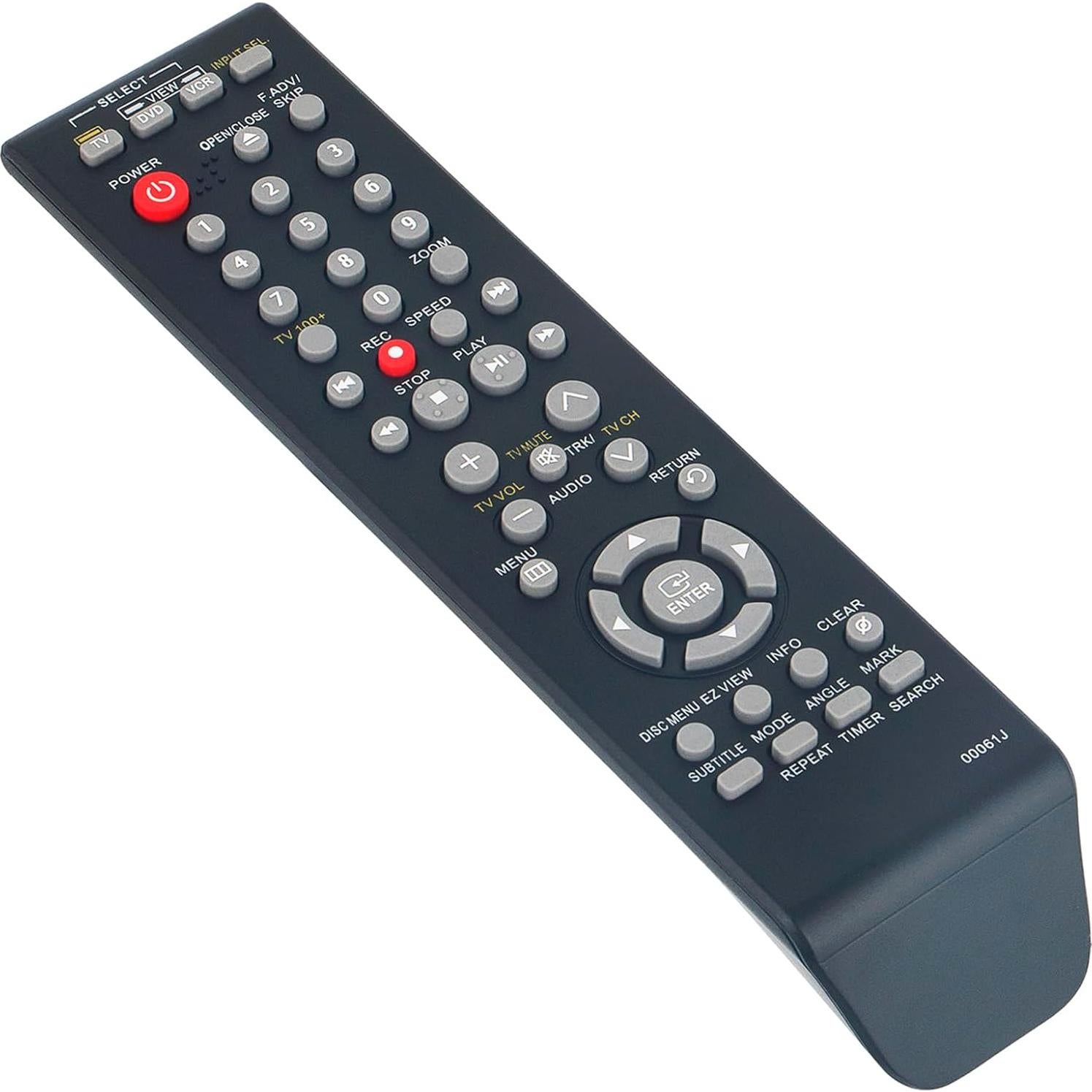 00061J Replace Audio Video Remote Control Compatible with Samsung VHS Combo DVD Player DVD-V9700 DVD-V9800 DVD-V9800M DVD-V9700/XAA DVD-V9800/XAA DVD-V9700/XAC AK59-00061J DVDV9700 DVDV9800 DVDV9800M
