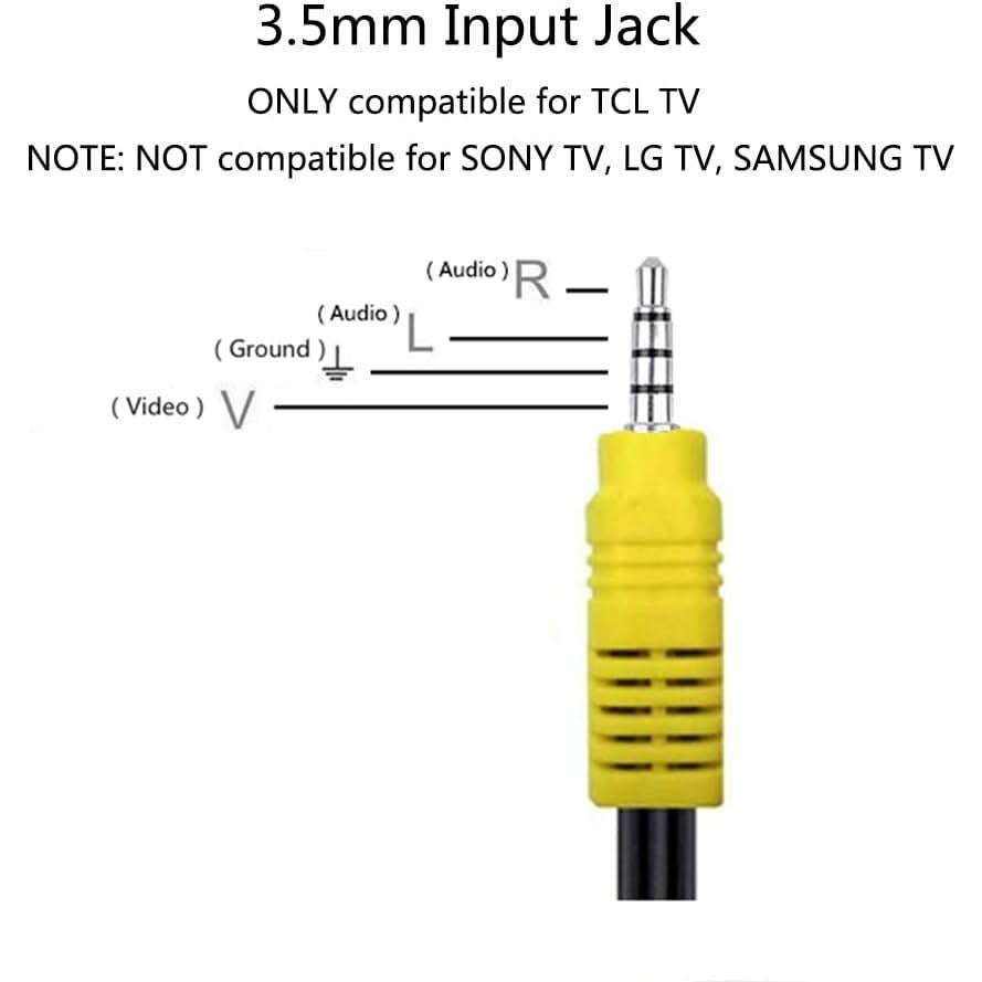 Cable Adaptador AV 3 RCA a 3.5mm AILTECK para TV TCL