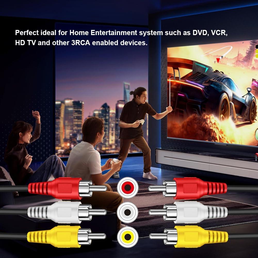 Cable RCA 3 Macho a Macho 1.5m SENLIXIN Audio Video